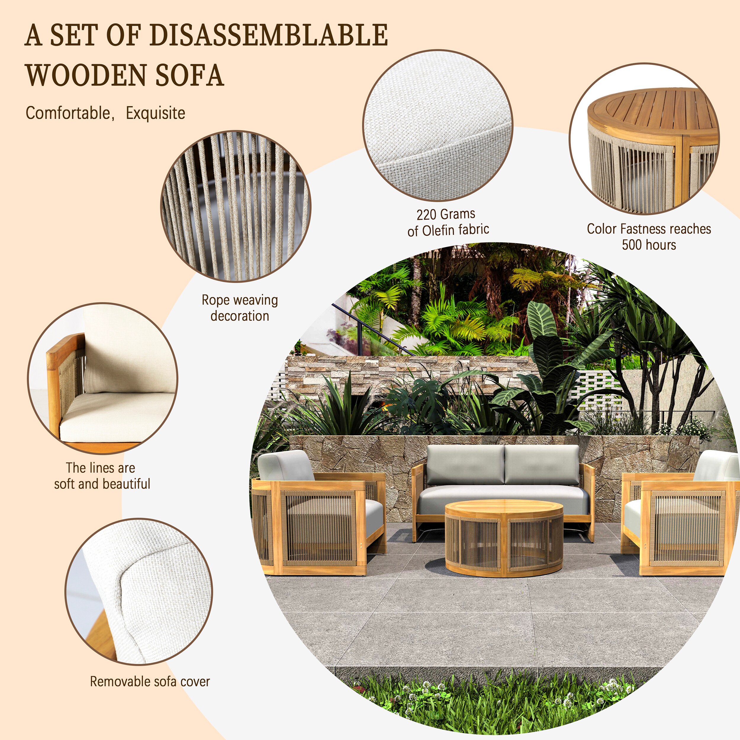 Moda Furnishings MAS-2515-2 Patio-Conversation-Sets - View #8