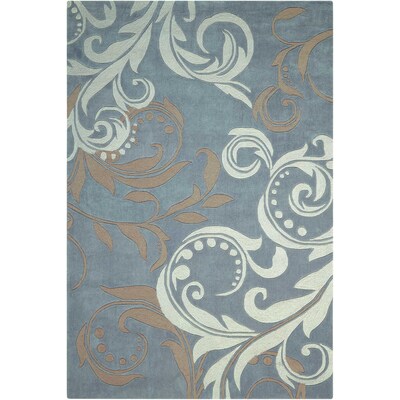 Nourison Contour 3 x 5 Silver Indoor Abstract Mid-Century Modern Handcrafted Area Rug Nourison Contour 3 x 5 Silver Indoor Abstract Mid-Century Modern Handcrafted Area Rug