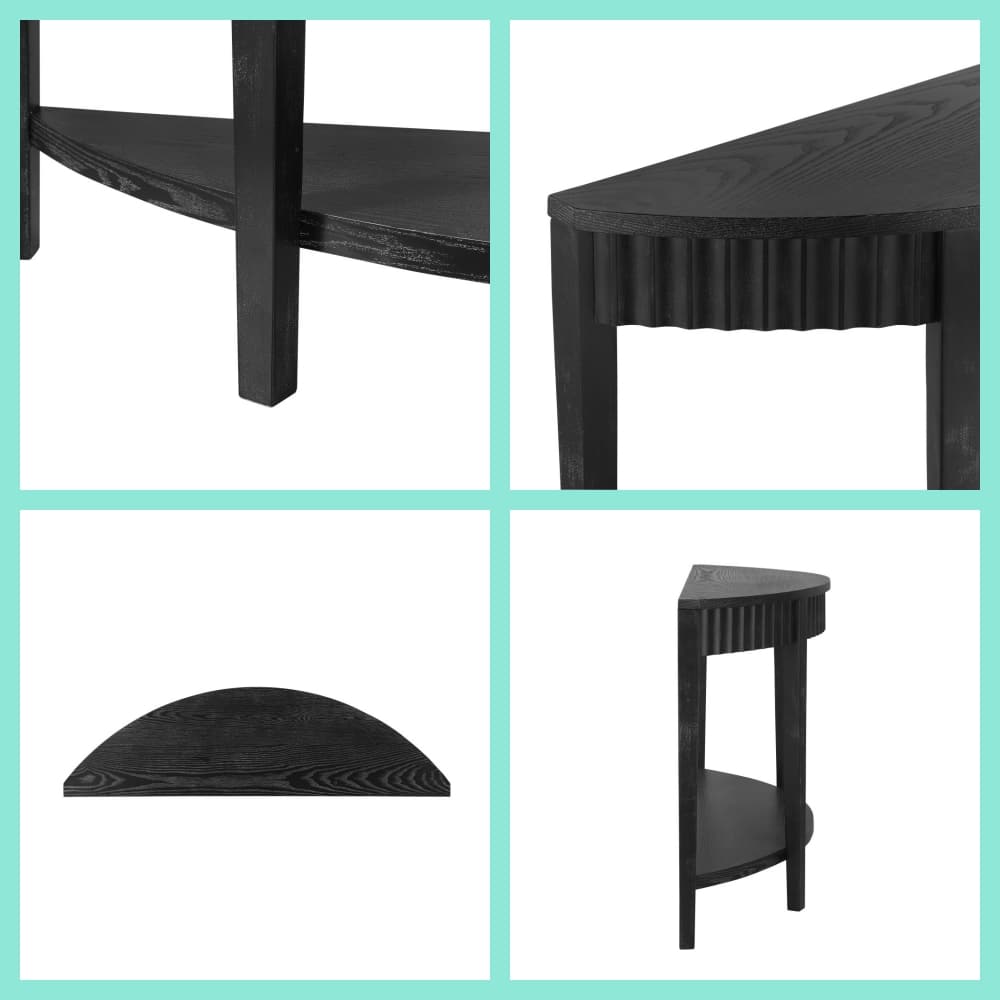 Coolbibila OAKLEE-CONSOLE-BLACK Console-Sofa-Tables - View #7