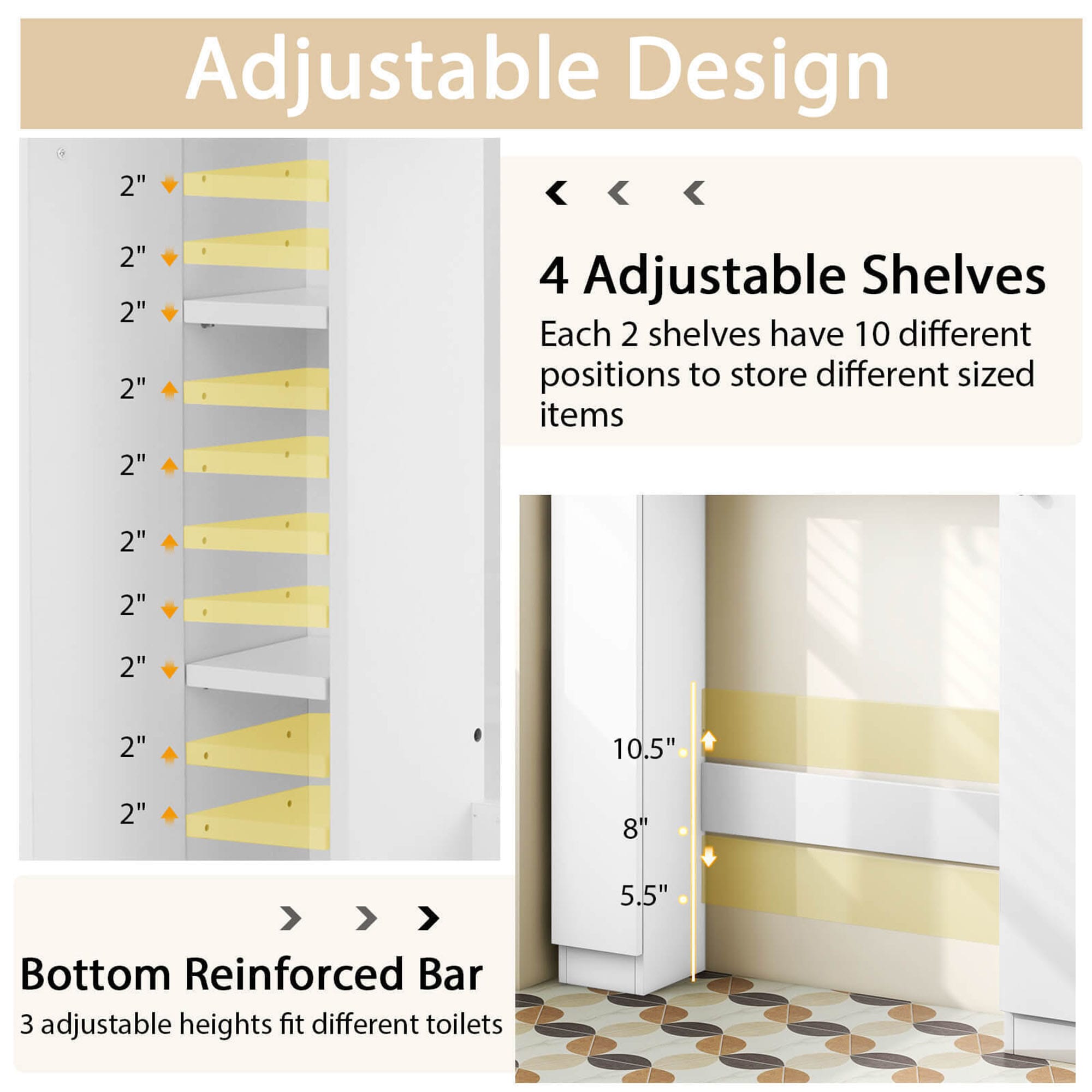 WELLFOR BTJ7882WH etageres - View #7