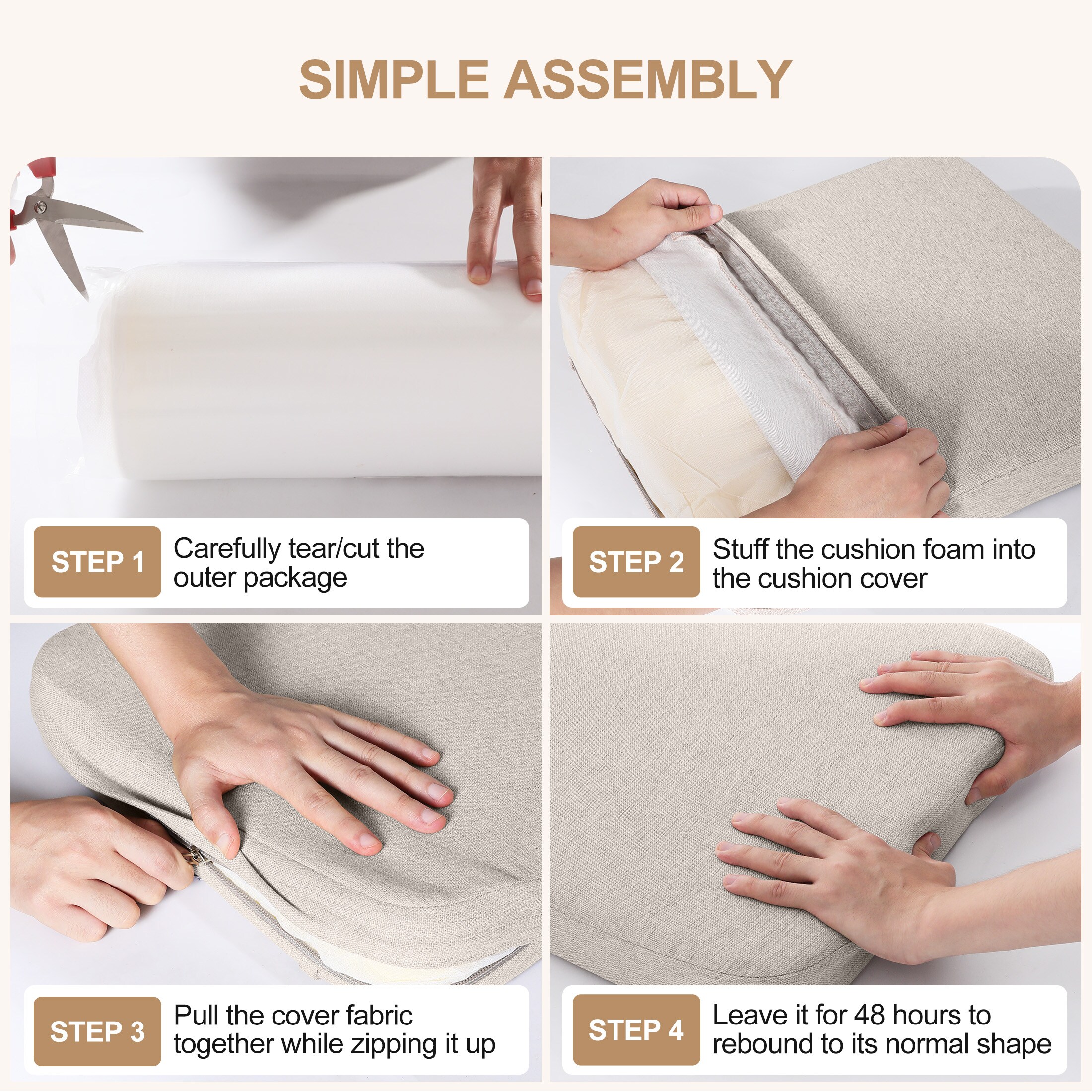 AAAAAcessories LS-DCCLS-XIANGYA-2P Indoor-Chair-Cushions - View #9