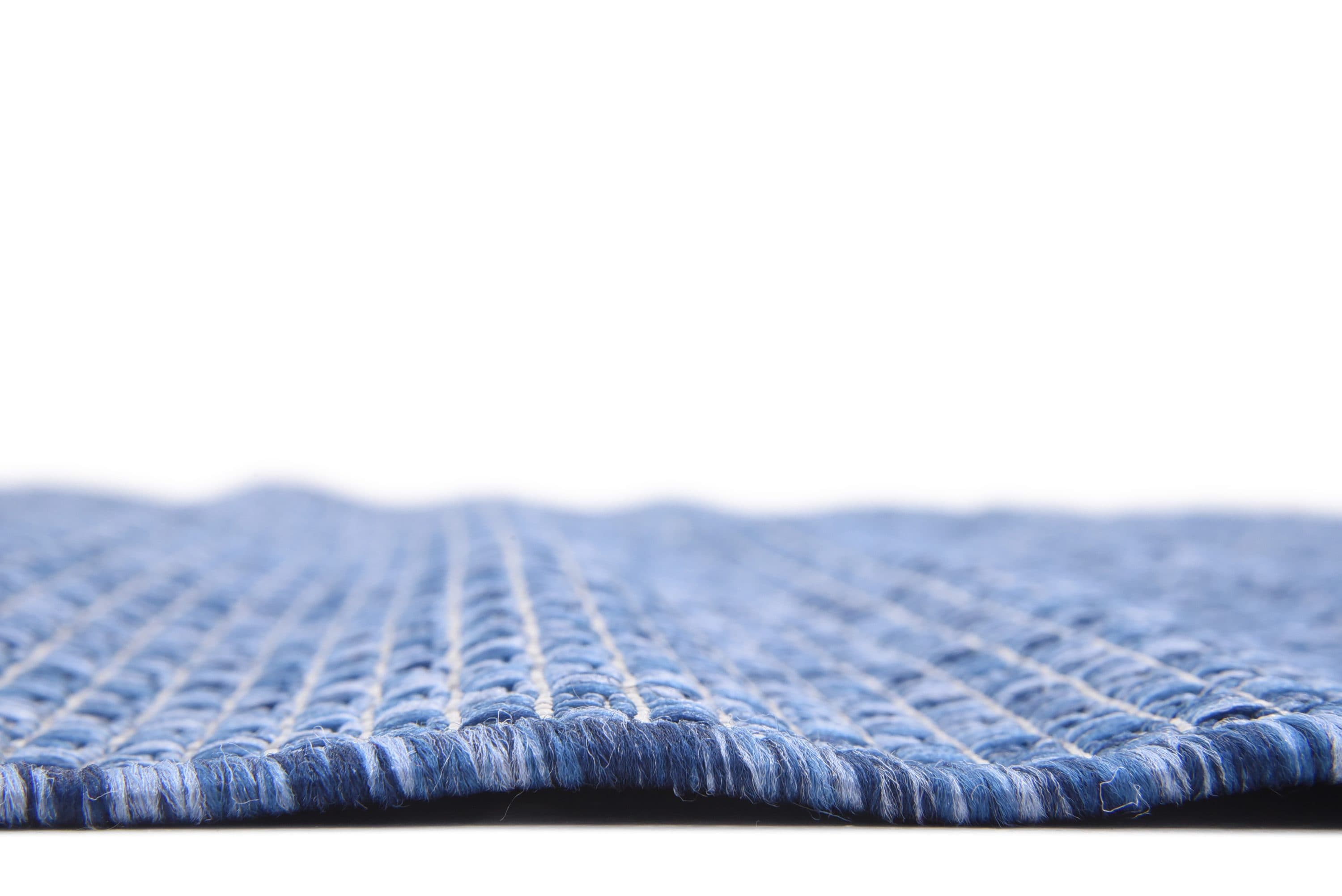 Navy Blue Synthetic 4' x 6' Outdoor Flat Woven Rug