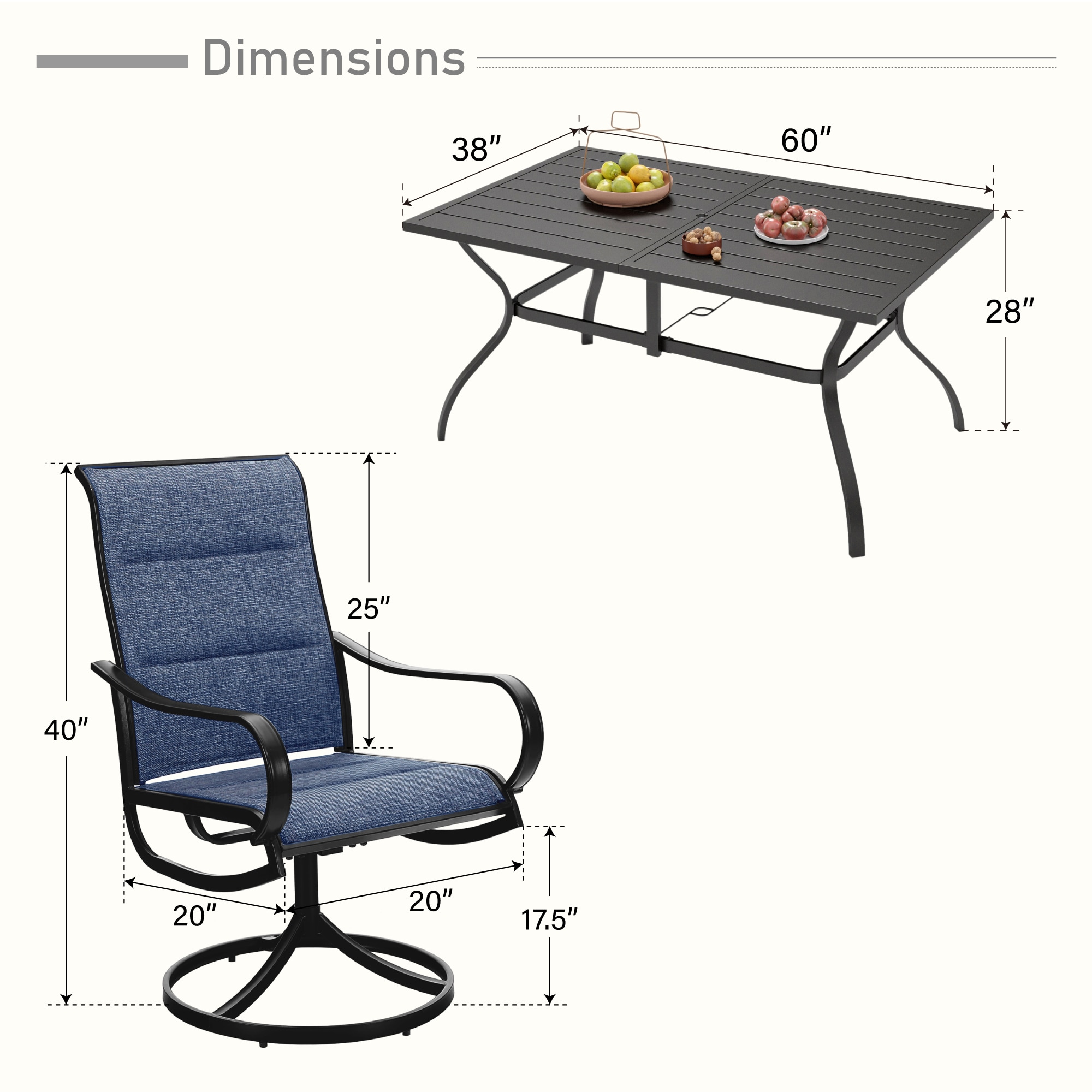 Sunshine Valley S7-115B-4 Patio-Dining-Sets - View #11