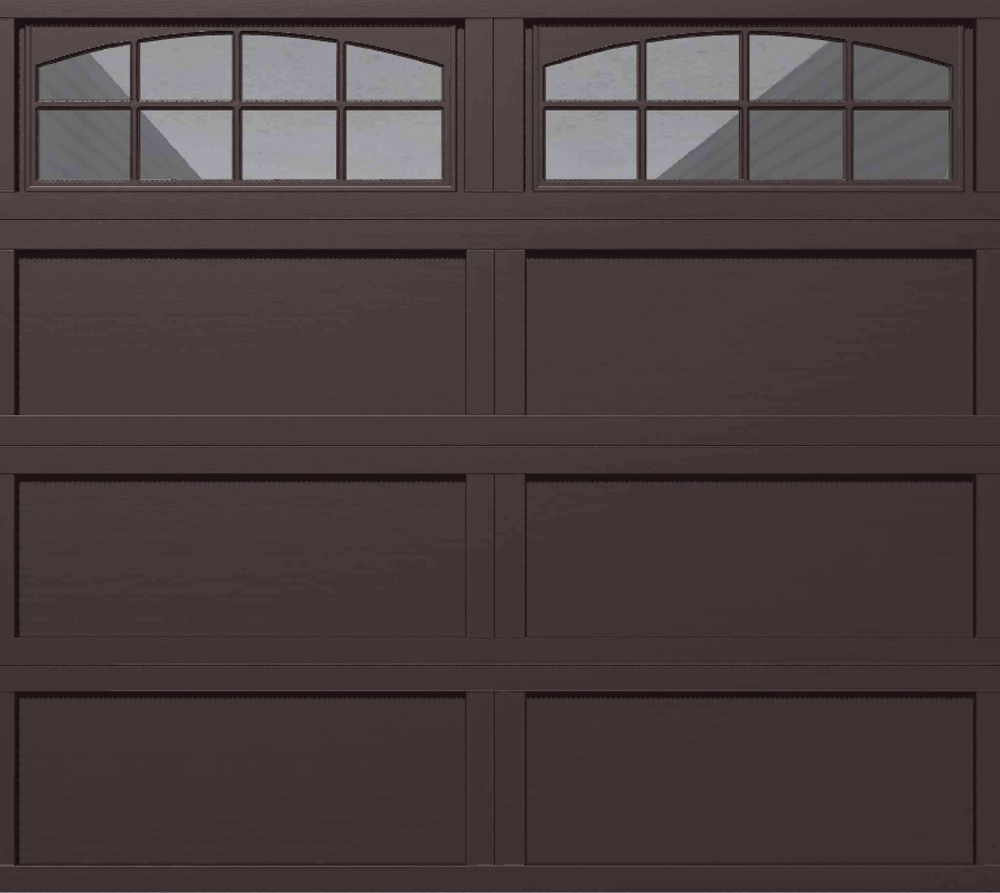 Wayne Dalton WD9405WSBRCSDIII87 Classic Steel Model 9405 8-ft x 7-ft Insulated Brown Single Garage Door with Windows