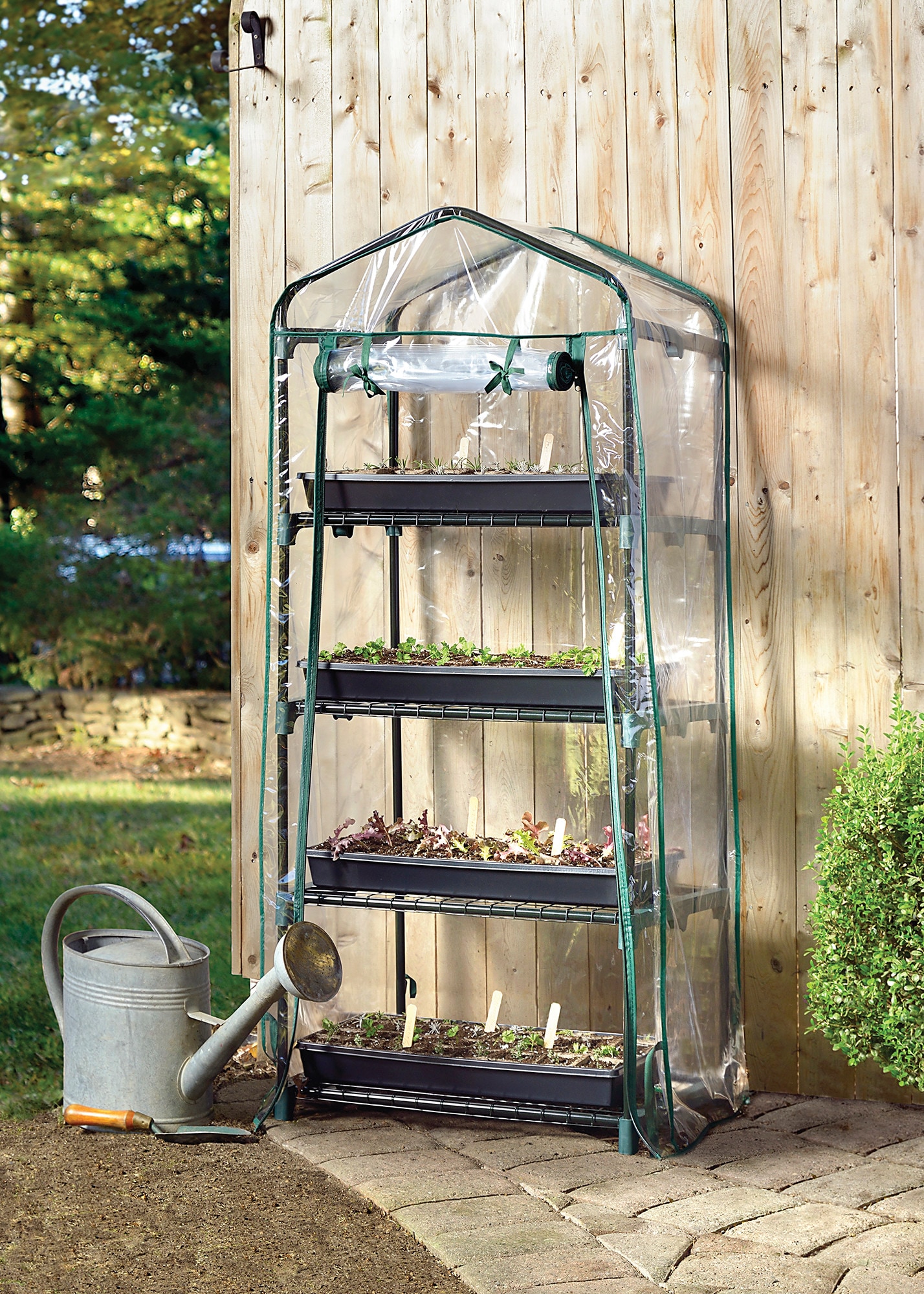 Miracle-Gro 70524 1-ft L x 2-ft W x 5-ft H Transparent Greenhouse Kit