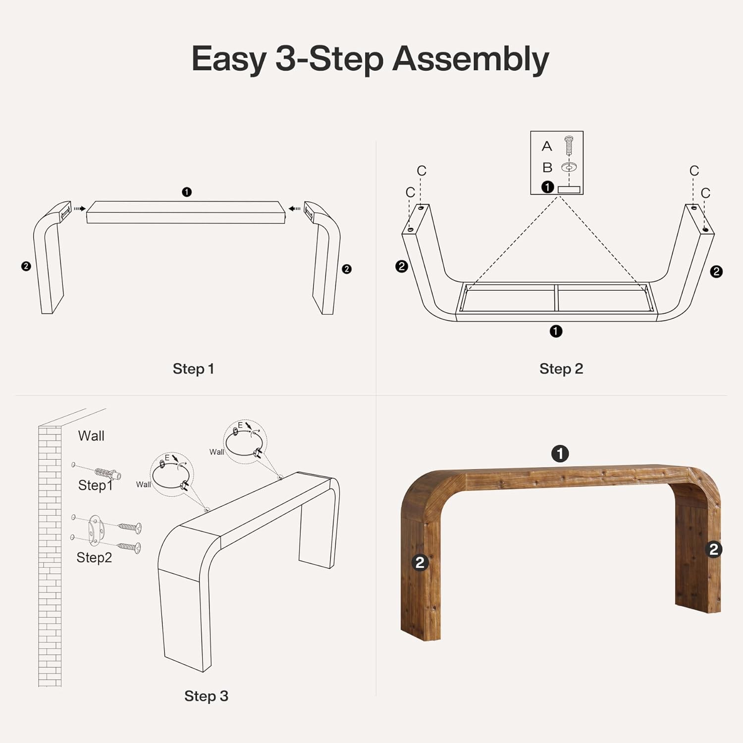 Tribesigns LWOYJL-F2292 Console-Sofa-Tables - View #4