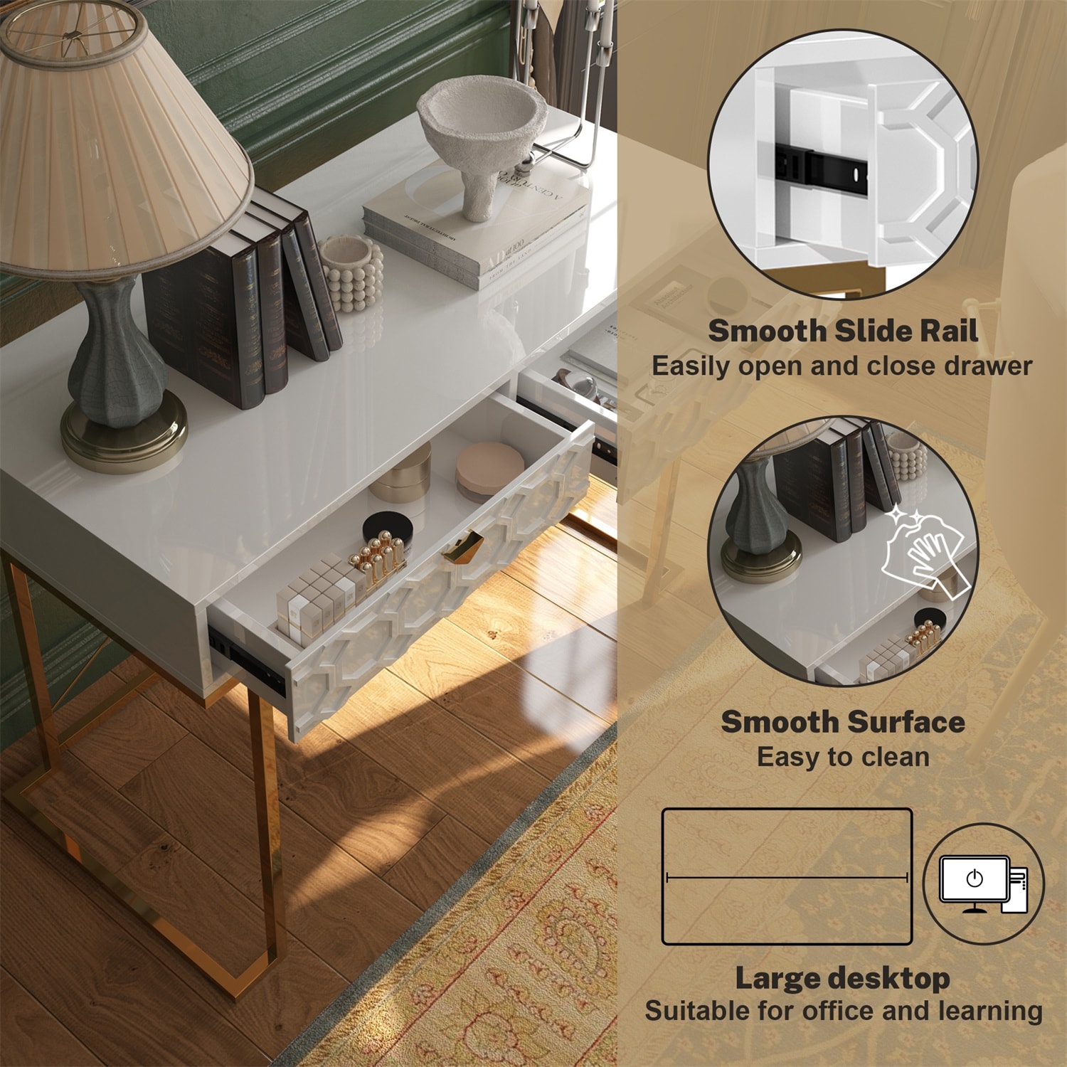 Mondawe MO-DK1-WH desks - View #3