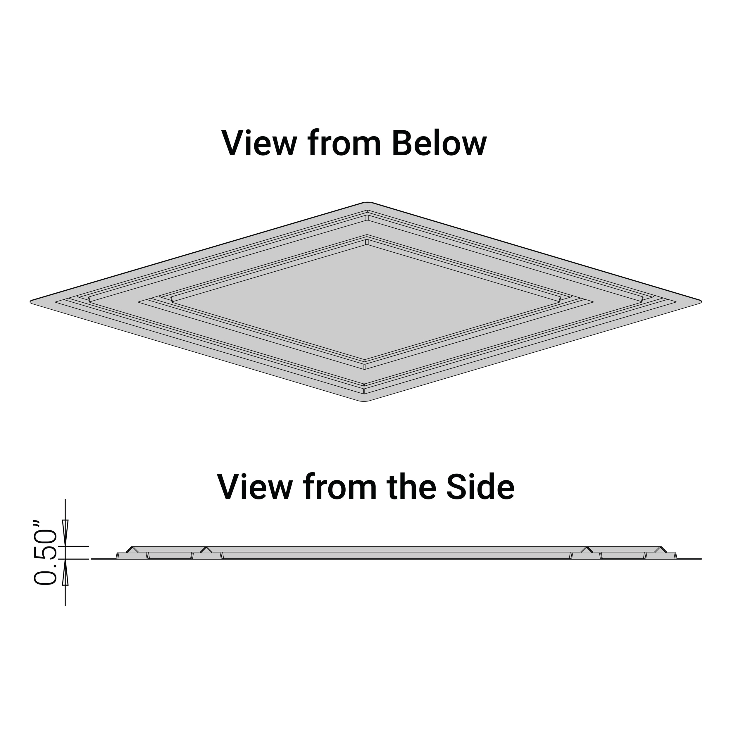 Ceilume V3-OX-22WTO-6 Ceiling-Tile - View #2