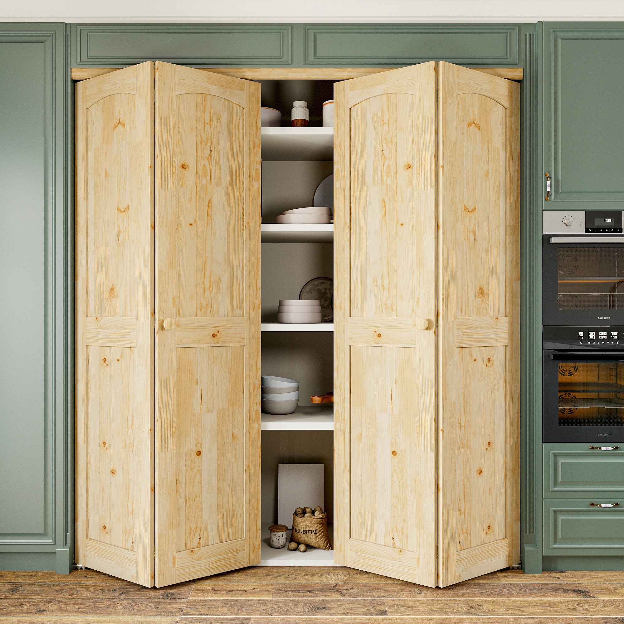 AINLARRY ZDPW-2P-72 Bifold-Sliding-Closet-Doors - View #2