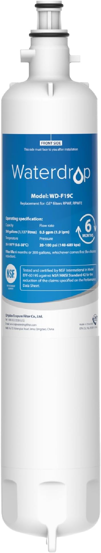 Waterdrop BL-WD-F19C-1 K19C Whole House 6-Months Replacement Filter