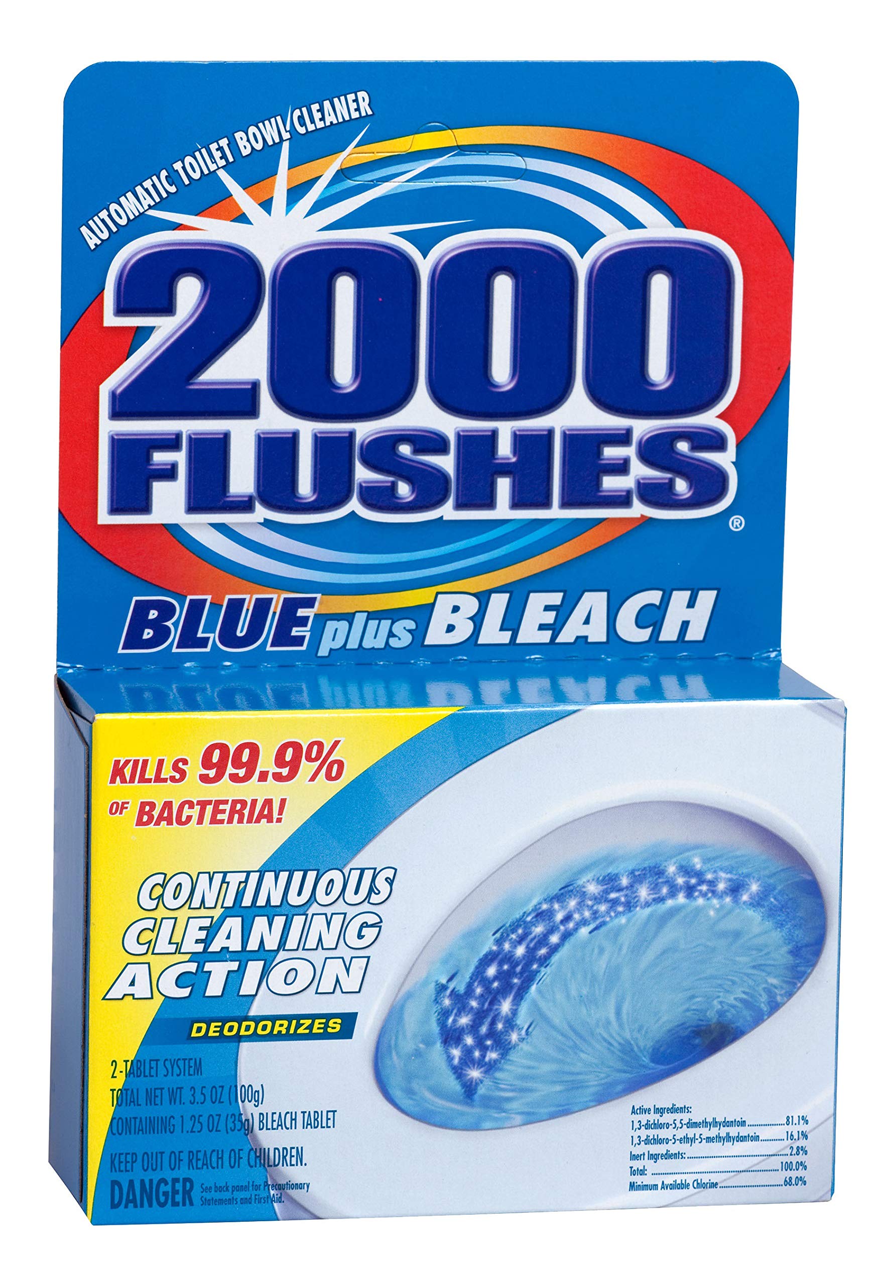 2000 Flushes -208017 Blue Plus Bleach Automatic Toilet Bowl Cleaner 3.5 OZ ( Pack Of 12 )