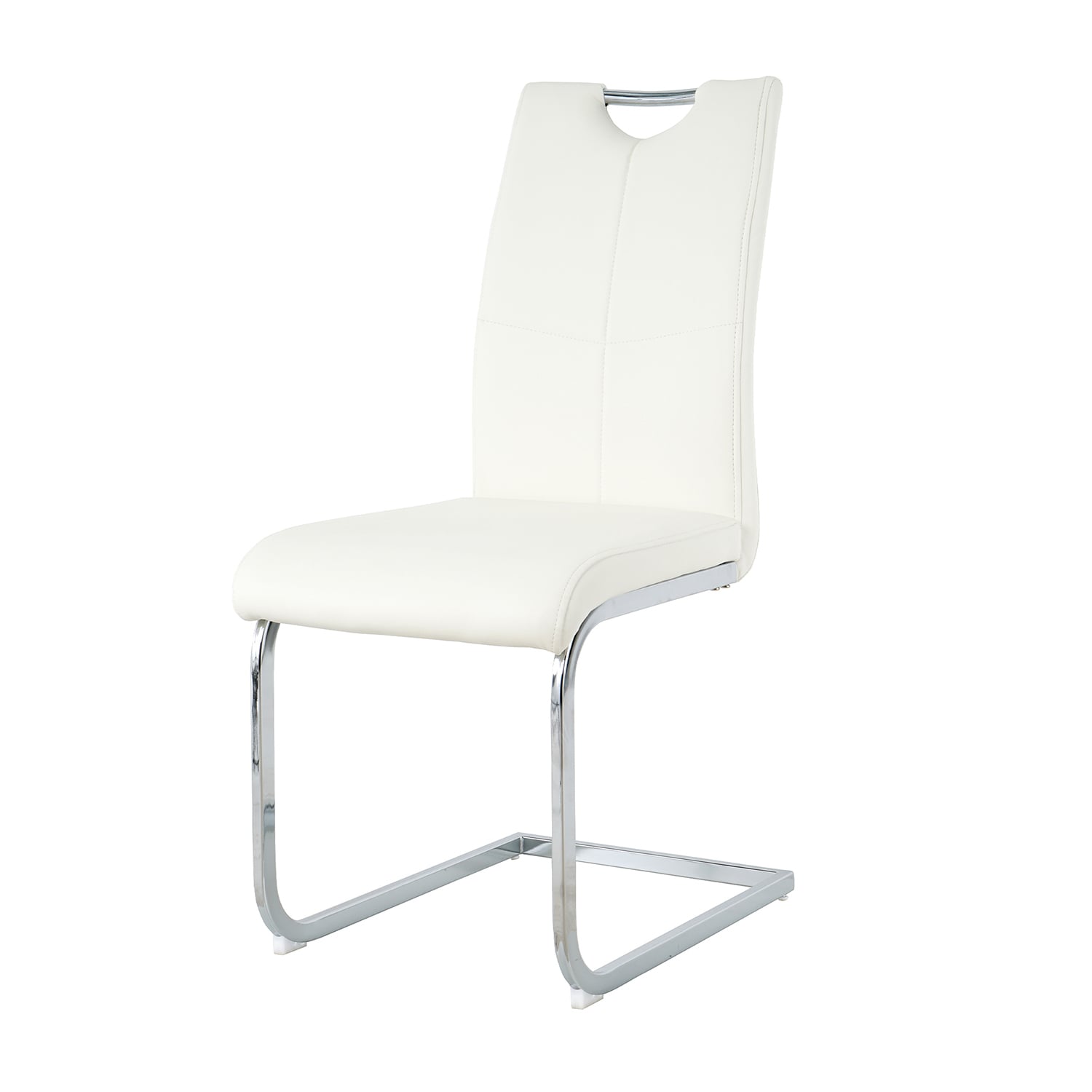 SINOFURN SYA010265BG Set of 4 Contemporary/Modern Faux Leather Upholstered Dining Side Chair (Metal Frame)