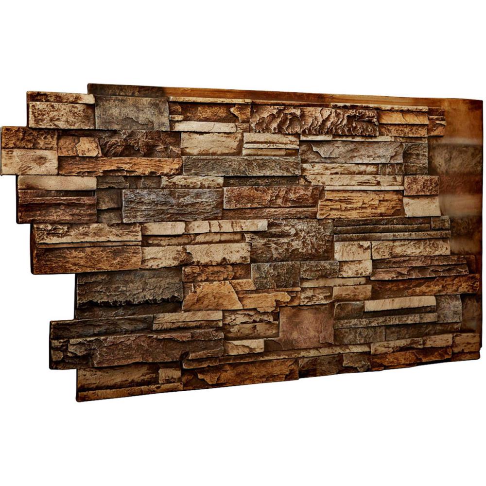 Ekena Millwork PN201NRGV Dry Stack Endurathane Faux Stone Siding Panel 8.33-sq ft Geneva Faux Stone Veneer