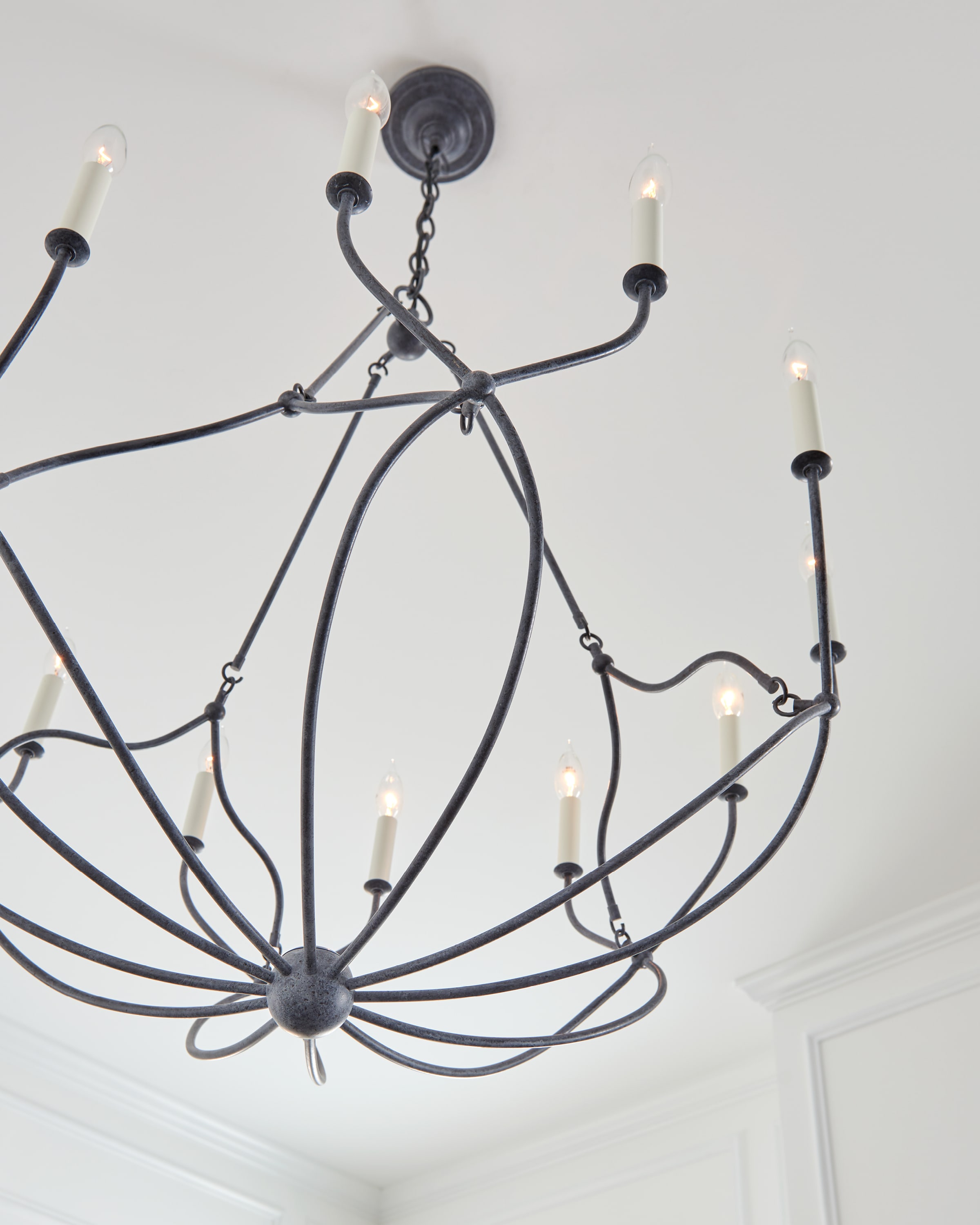 Richmond Weathered Galvanized 12-Light Candle Style Chandelier