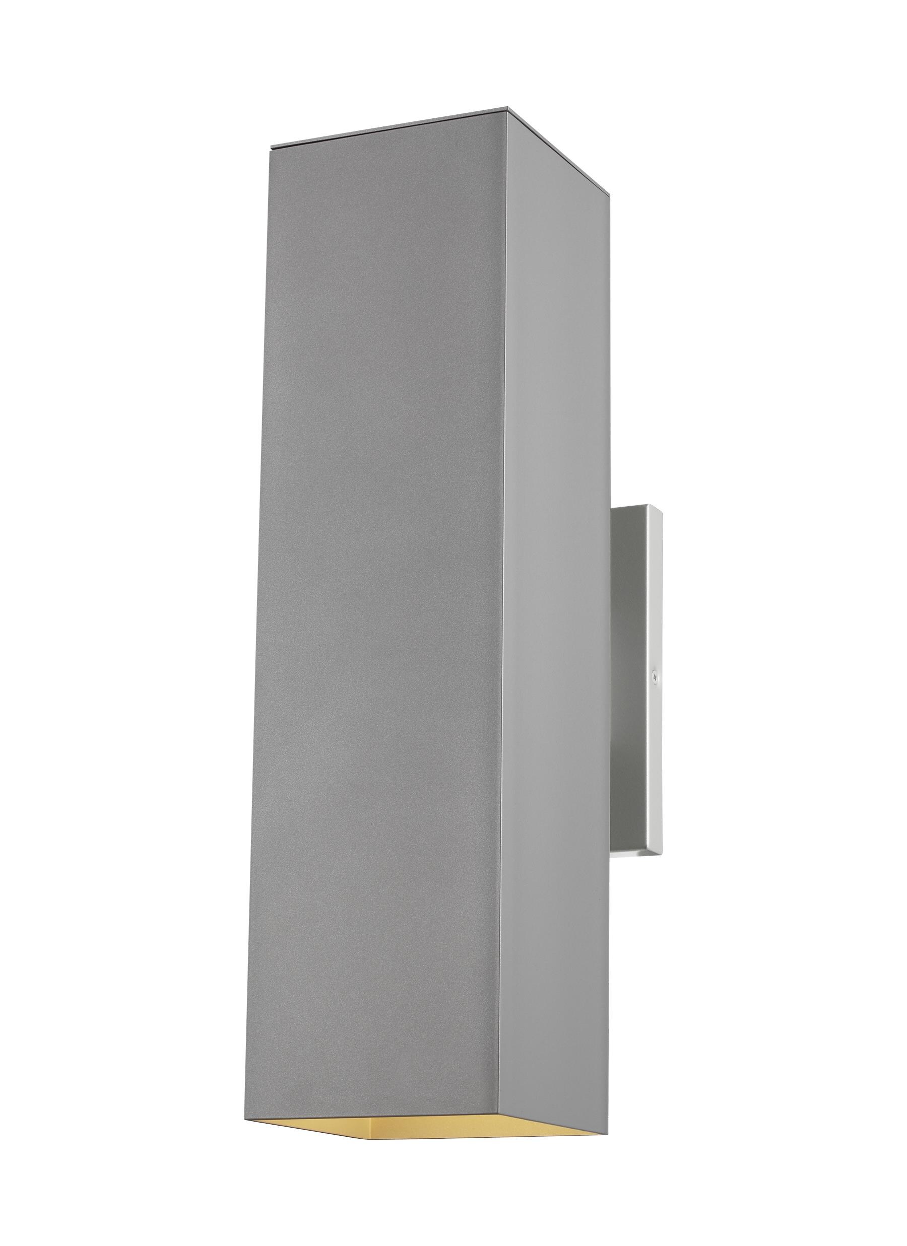 Generation Lighting 8831702-753 Pohl 2 -Light 18.5-in H Brushed Nickel Hardwired Dark Sky Outdoor Wall Light