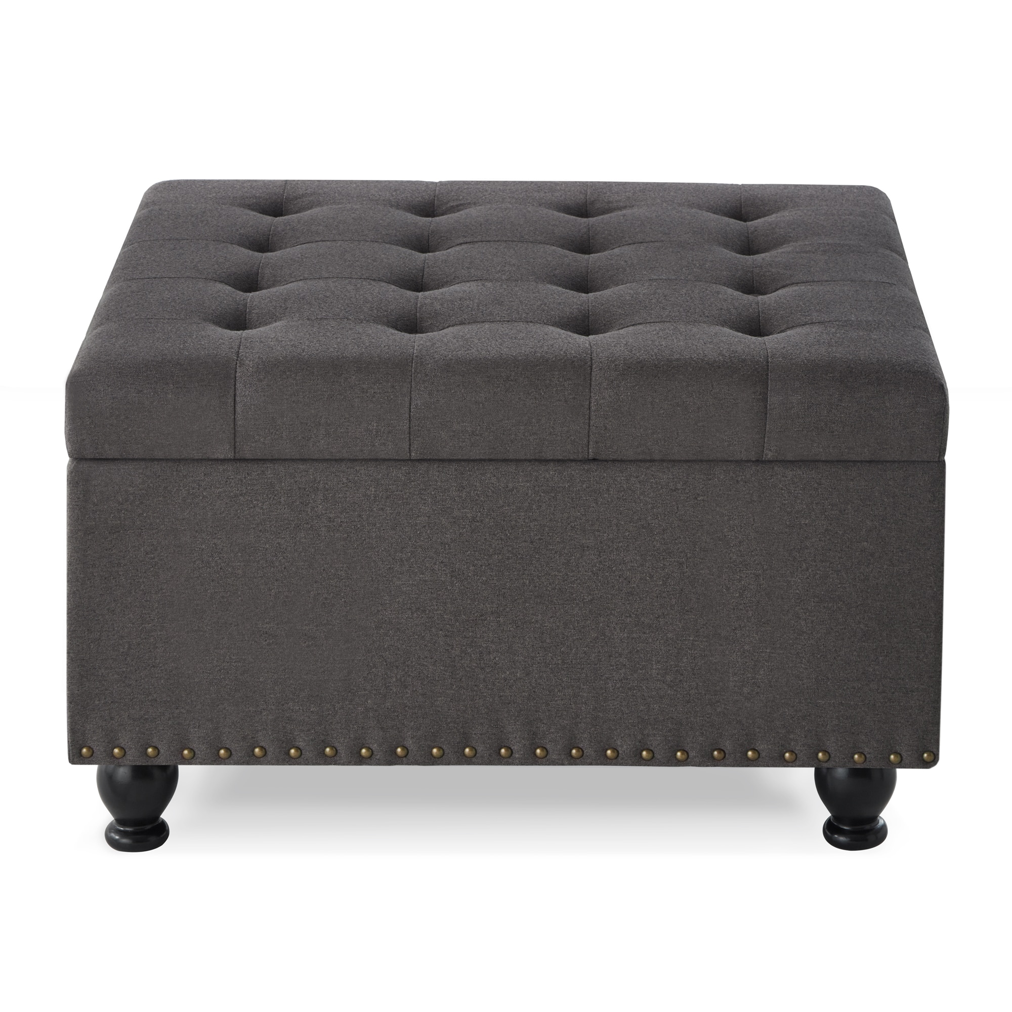 Bybafun YD3800019 Rustic Gray Storage Ottoman