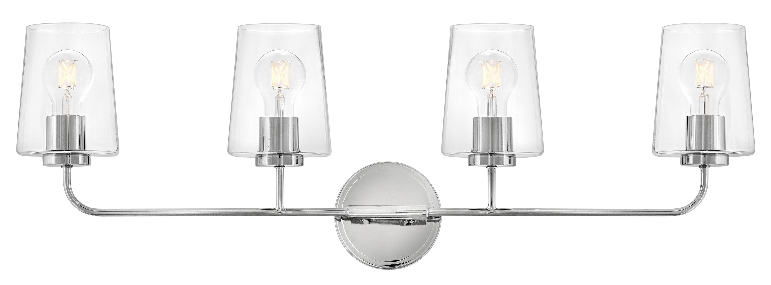 Lark 853454CM-CL Kline 33-in 4 -Light Gloss Chrome Transitional Vanity light