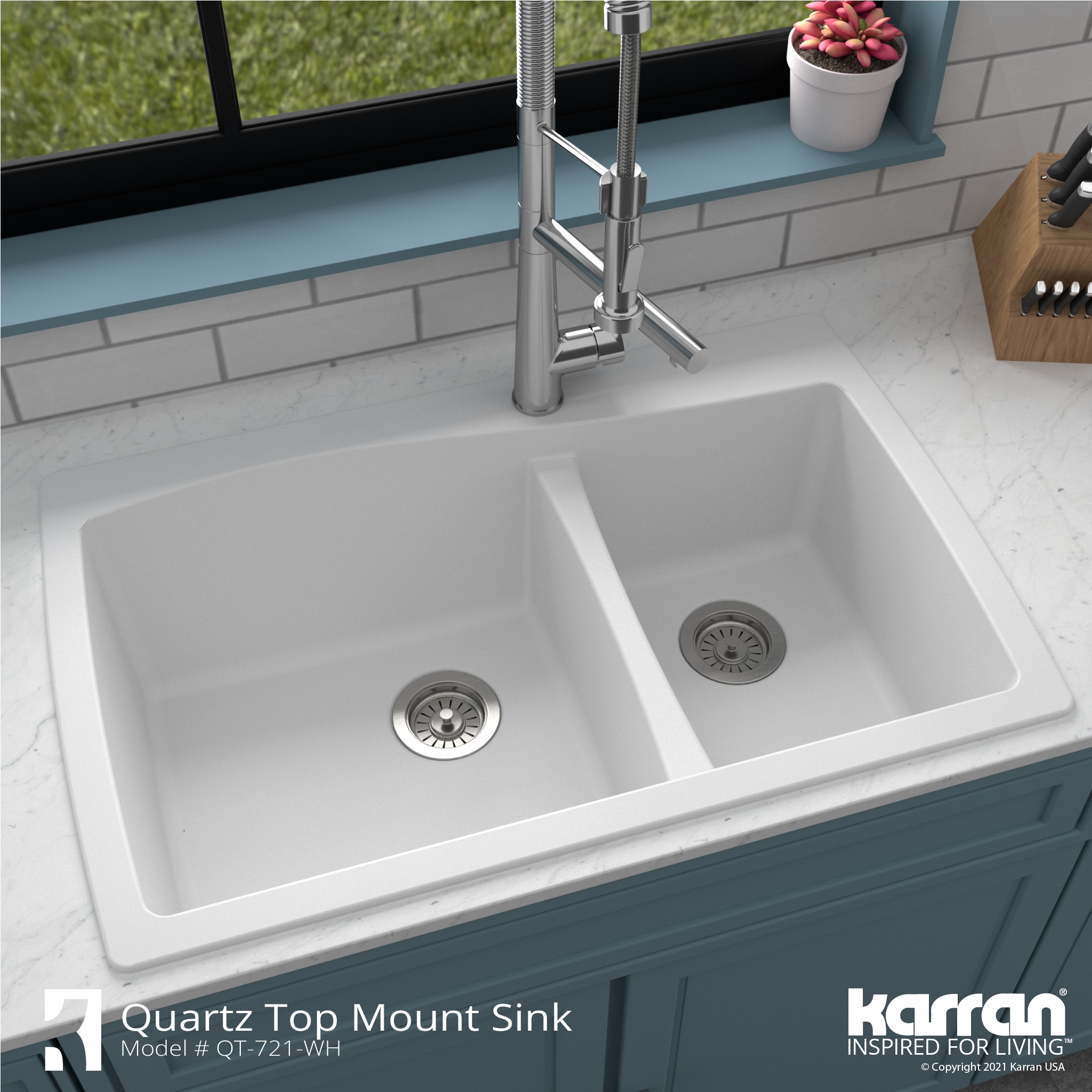 Karran QT-721-WH-PK1 Kitchen-Sinks - View #7