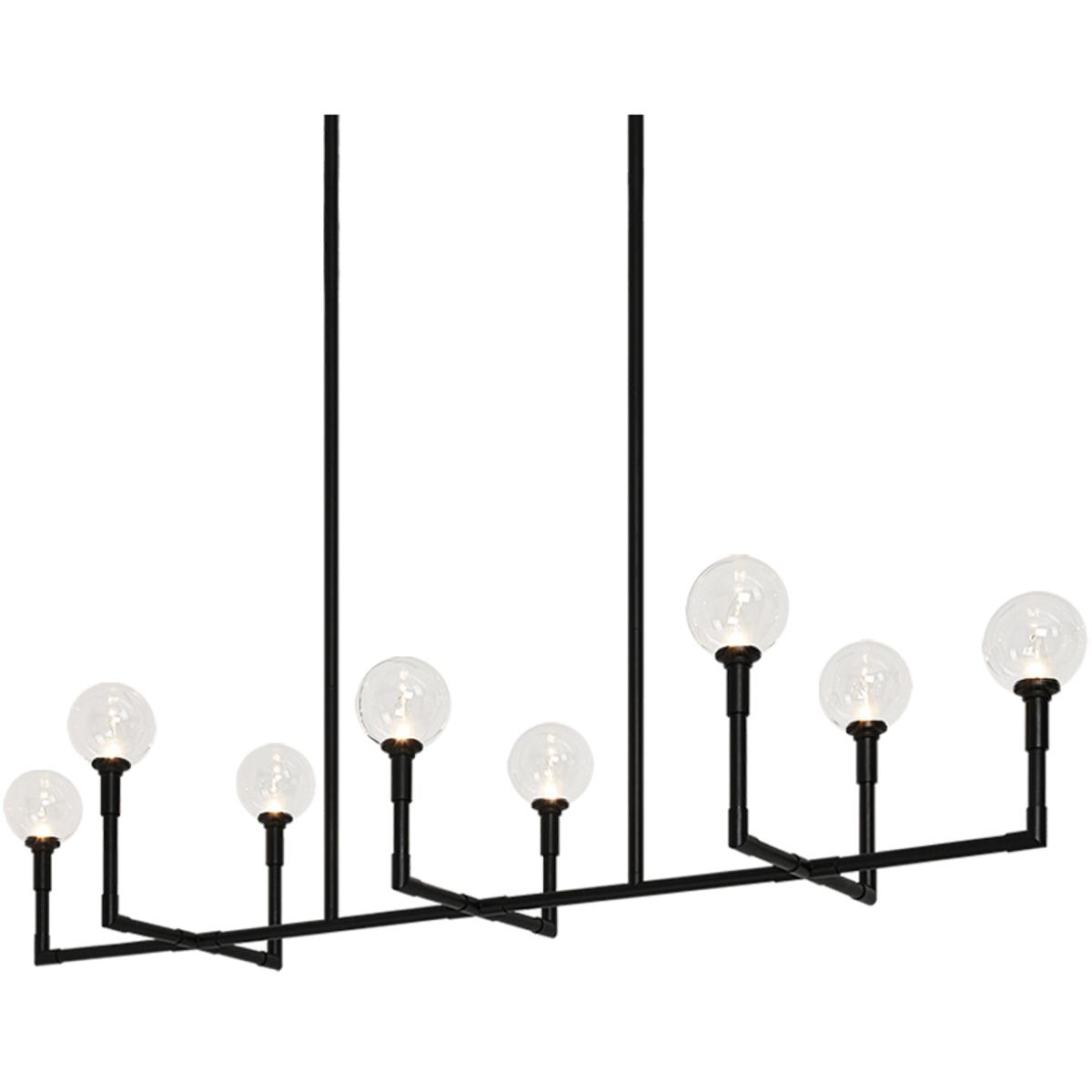 Matteo 2451088 Lighting C64808BKCL Candlestix Chandelier Black