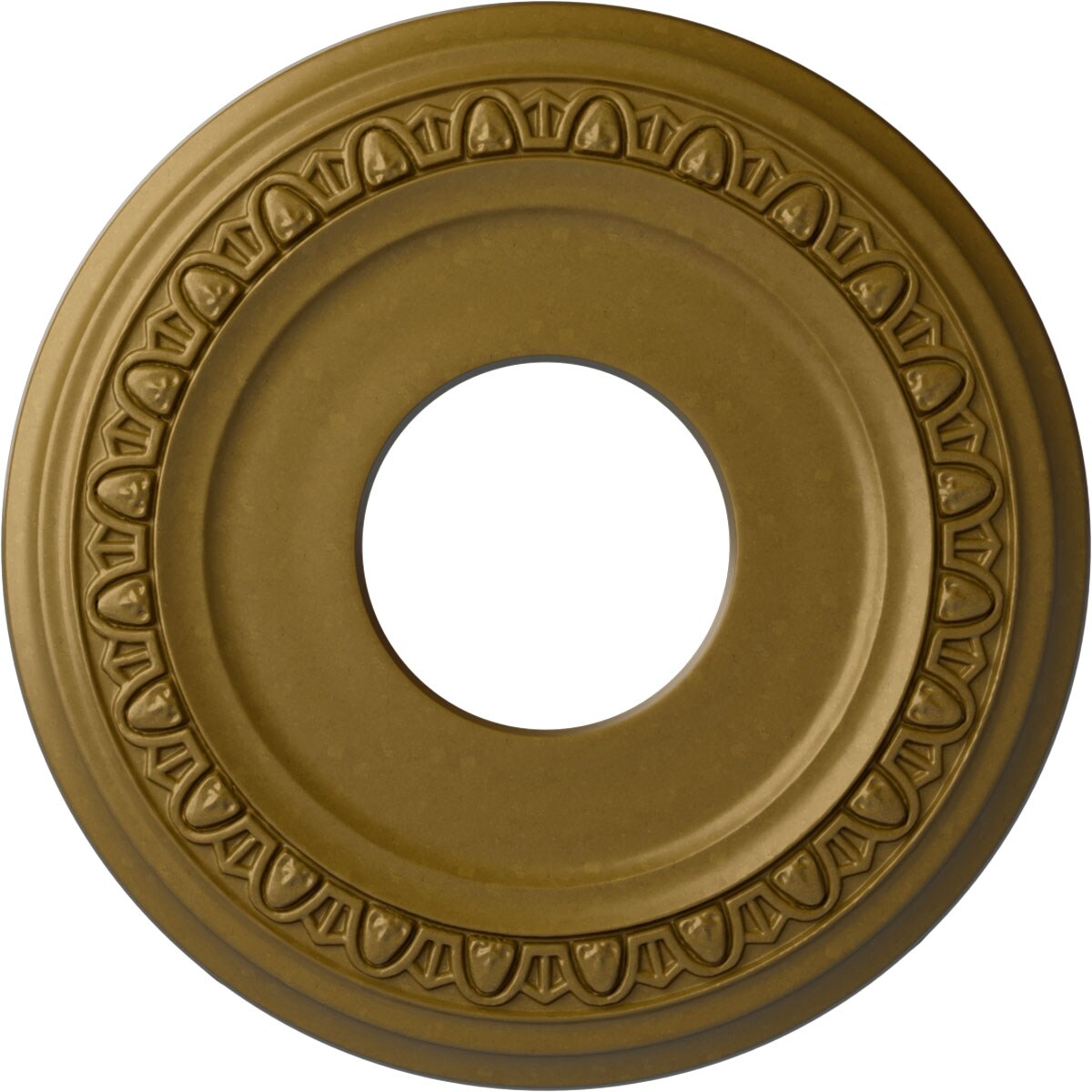 Ekena Millwork CM12JAGLS Jackson 12.25-in W x 12.25-in L Painted Gold Polyurethane Split Ceiling Medallion