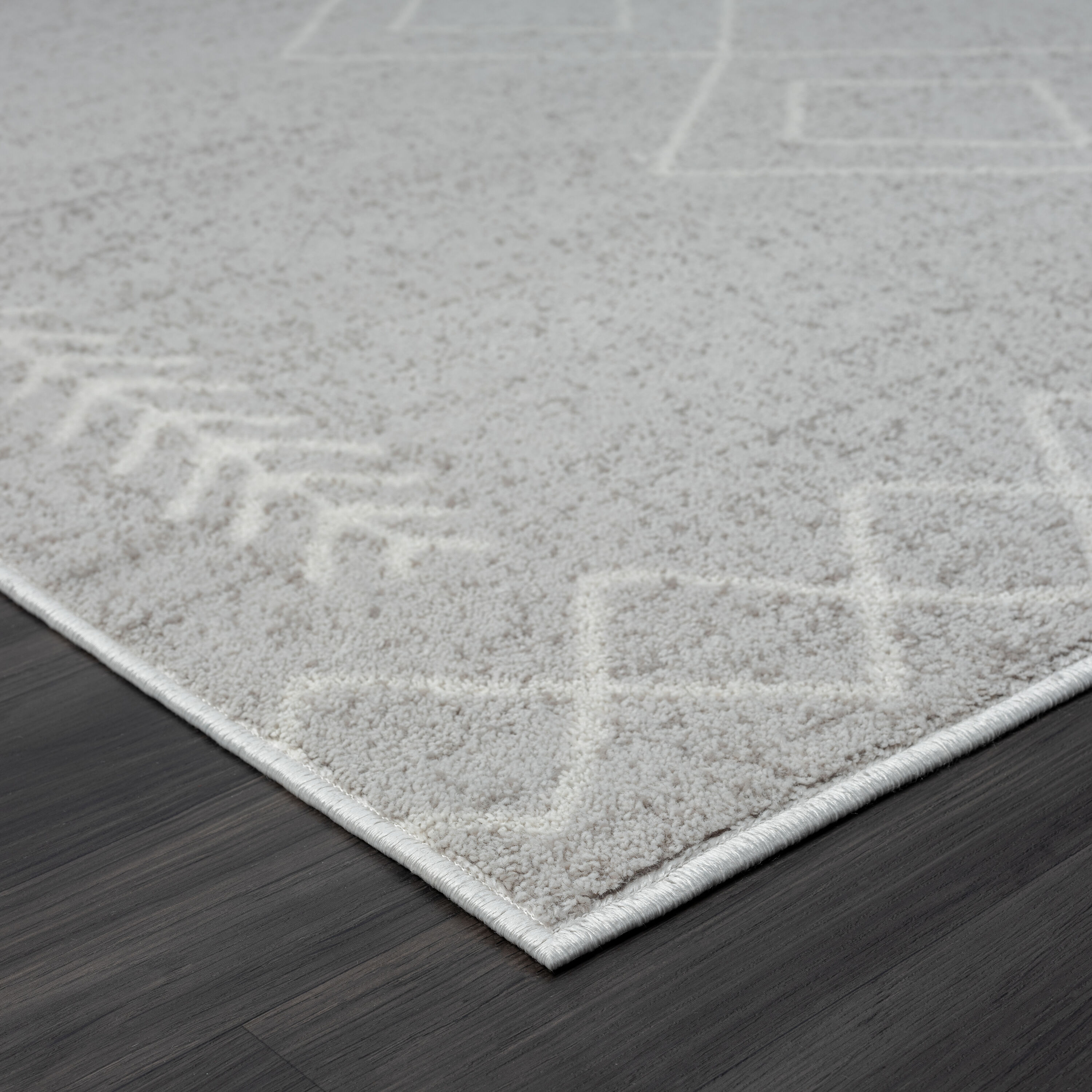 Calixta Reversible Gray Shag Area Rug 5' x 7'