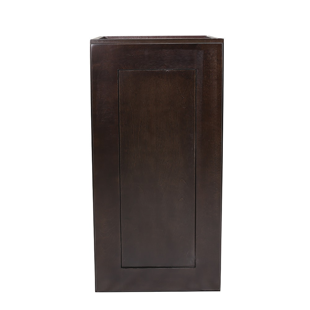 Design House Brookings 30-in W x 21-in H x 12-in D Espresso Maple Wall Ready To Assemble Plywood Cabinet (Recessed Panel Shaker Door Style)