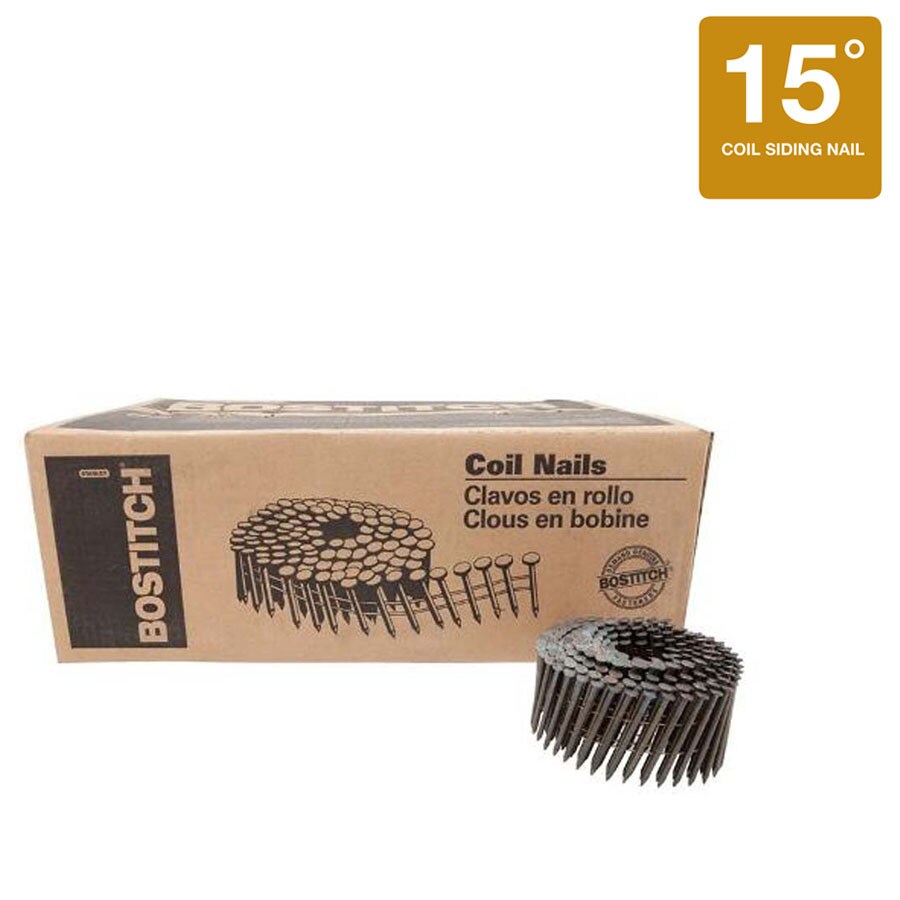 BHTOP 7200 Count Coil Roofing Nails 3/4-Inch x .120-Inch for Roofing Nail  Gun, 15 Degree Round Head Wire Weld Collated Roofing Nail, Smooth Shank  Electro Galvanized Air Nails for Roofs - Amazon.com