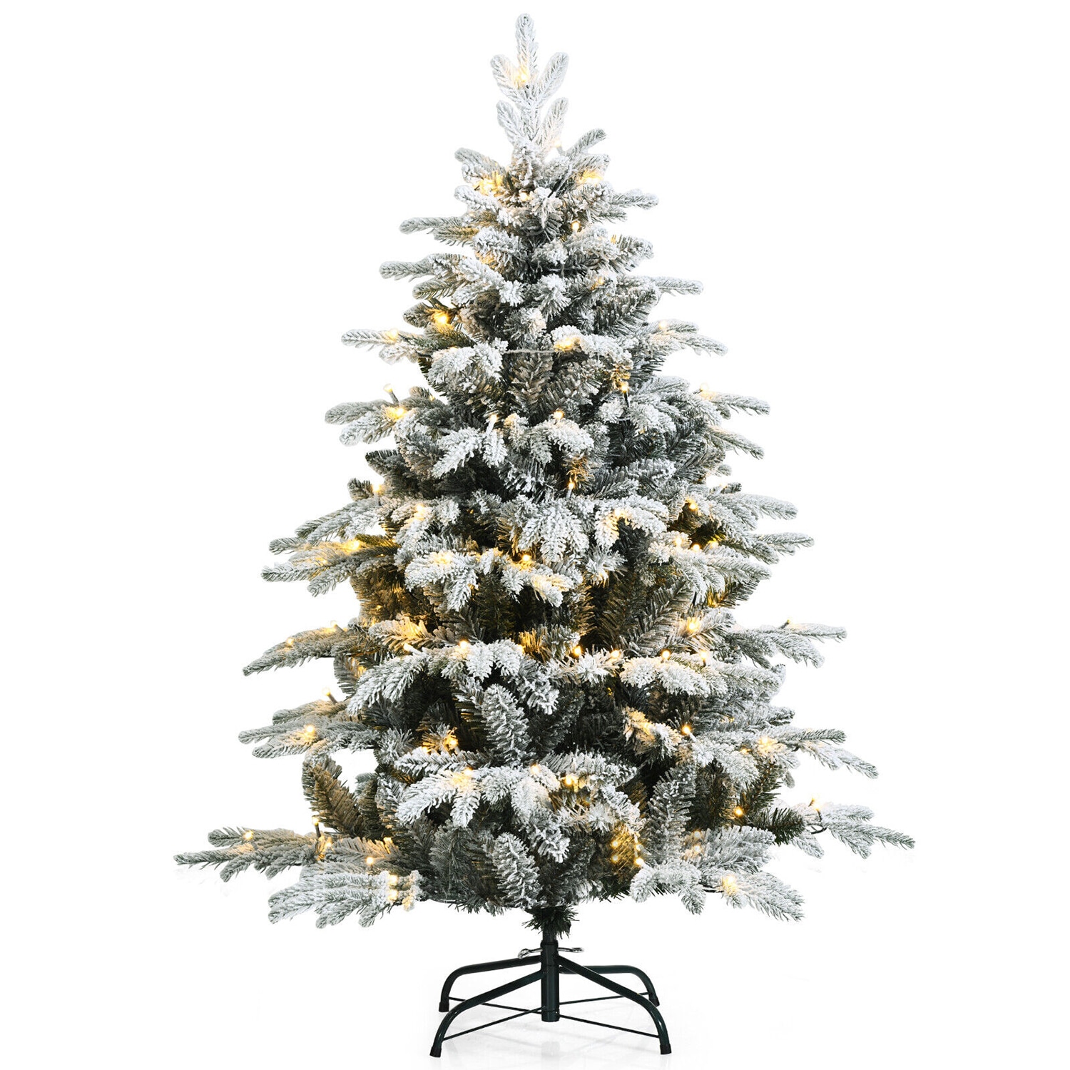 WELLFOR HYZ23568US 4.5-Feet Pre-lit Artificial Christmas Tree with White LED Lights