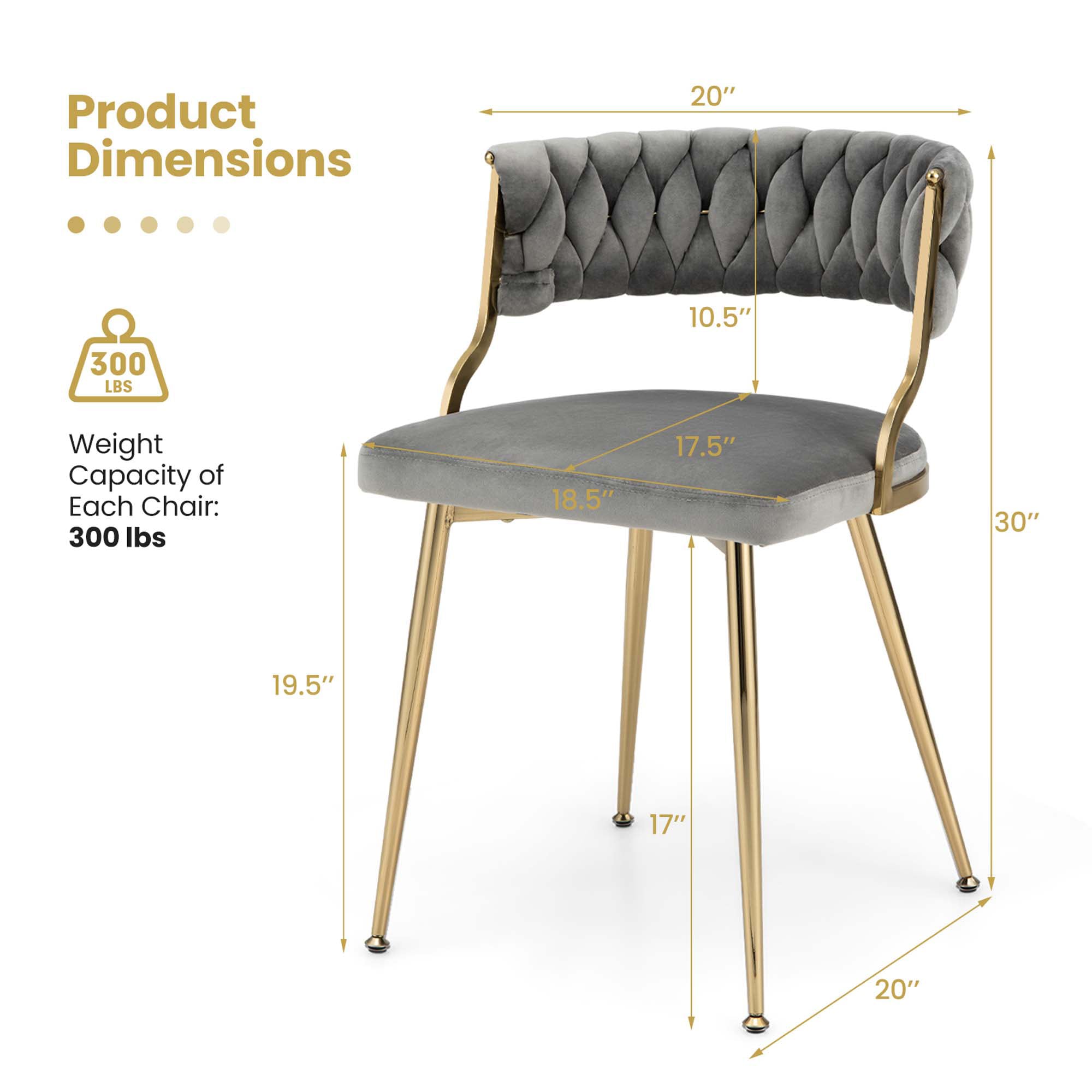 Goplus LWS00426 Dining-Chairs - View #2