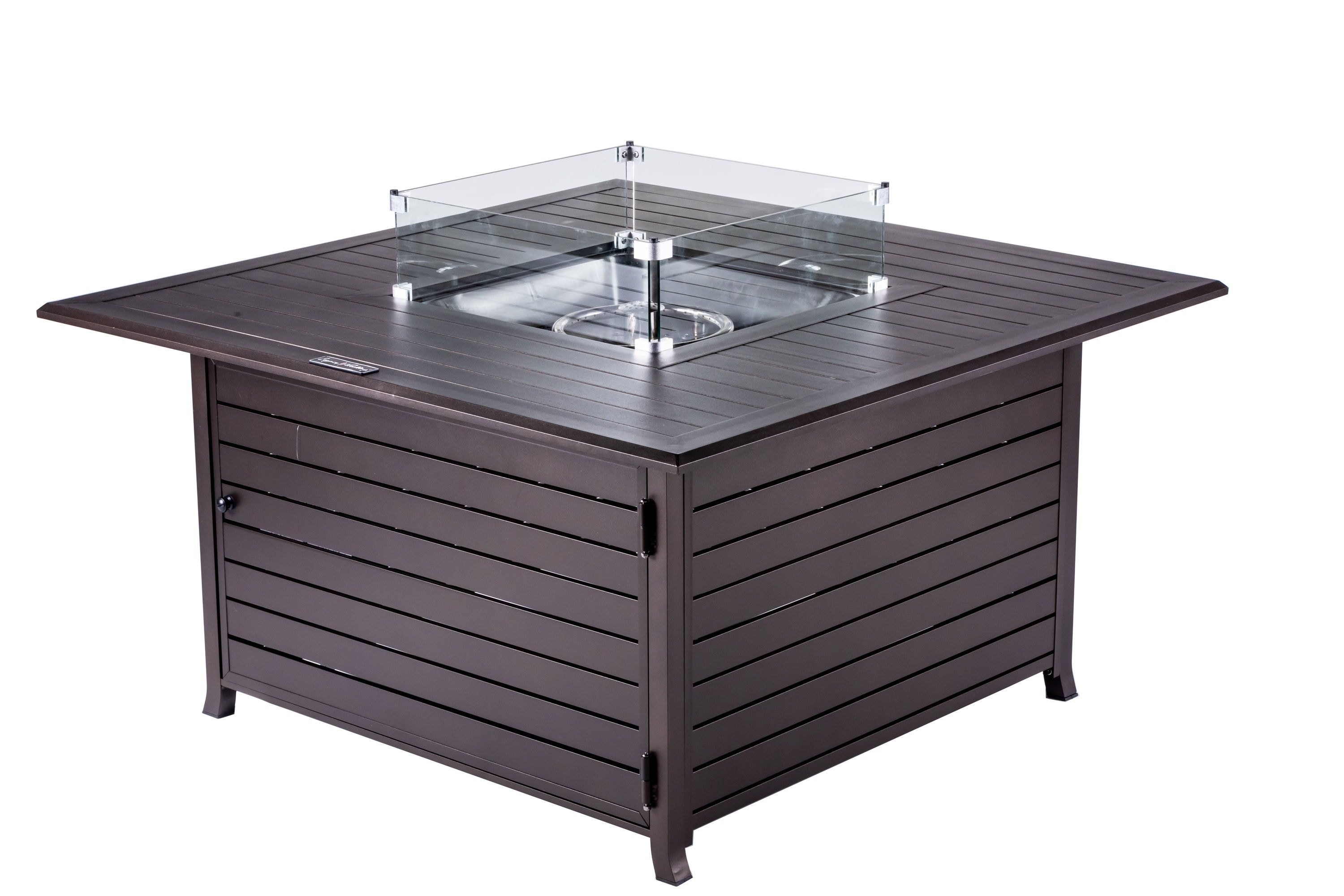 Legacy Heating CDFP-S-CAMOCHA 45-in W 50000-BTU Mocha Portable Aluminum Propane Gas Fire Pit Table