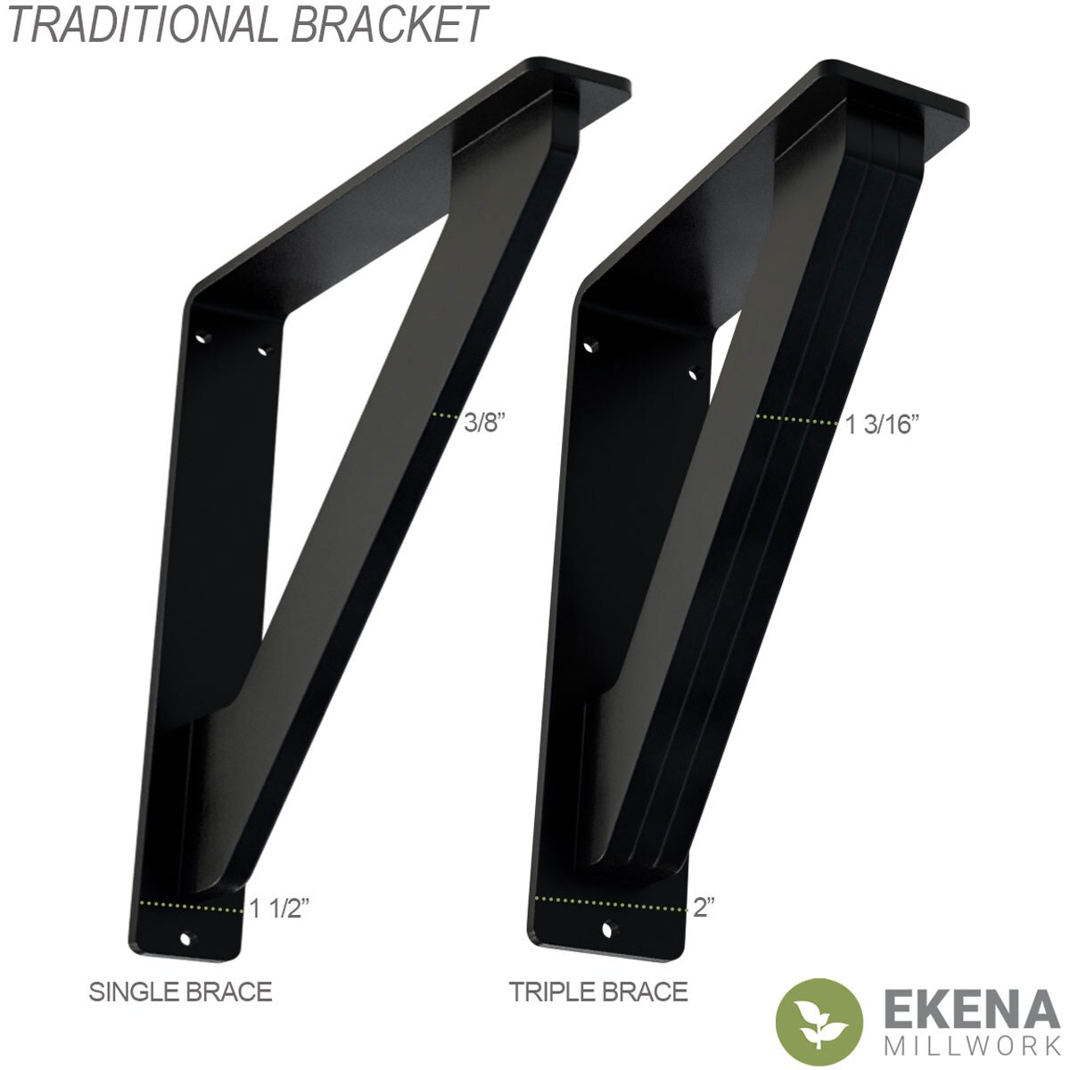 Ekena Millwork BKTM01X12X15STR Mending-Plates-Brackets-Braces - View #8