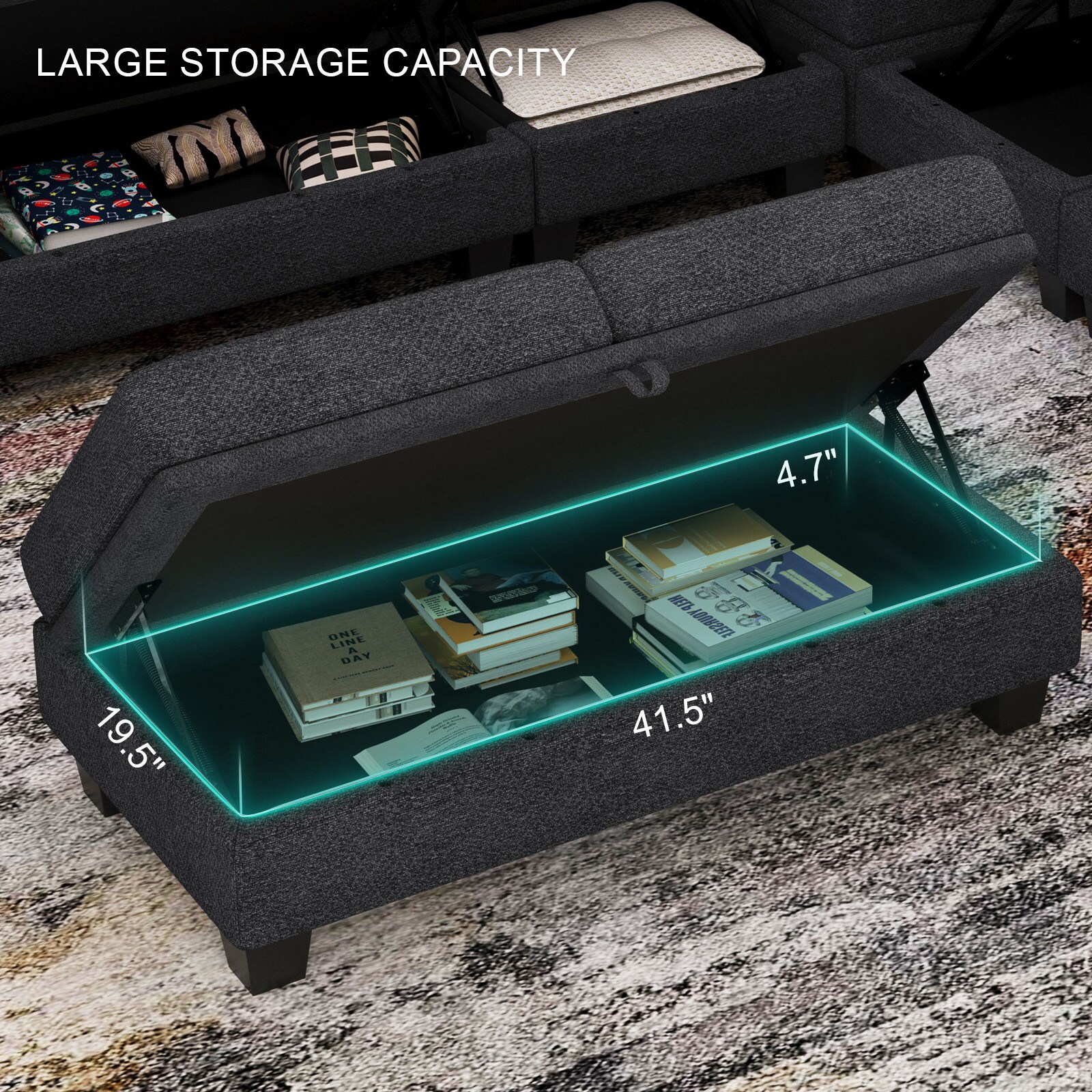 Belffin BF098-A4B2DF-DGRAY futons - View #5