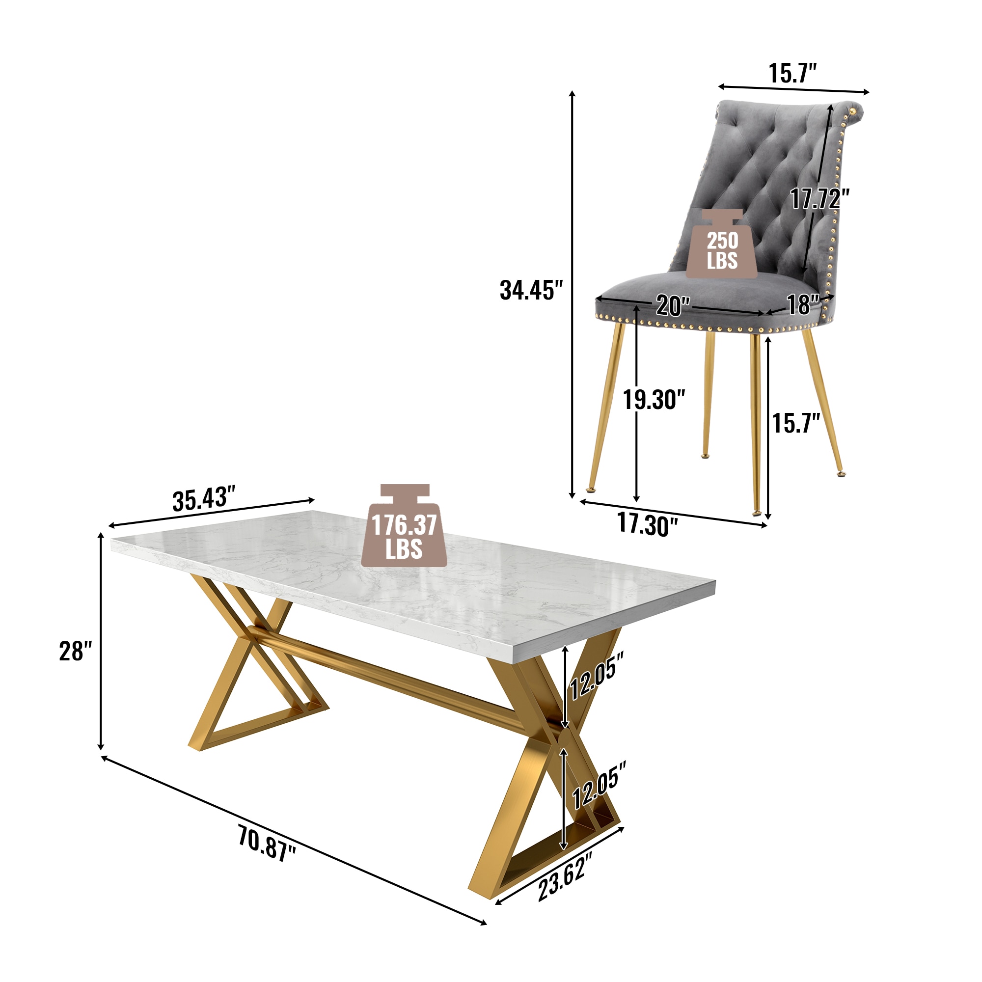 Clihome CL-DLS703GY Dining-Sets - View #4