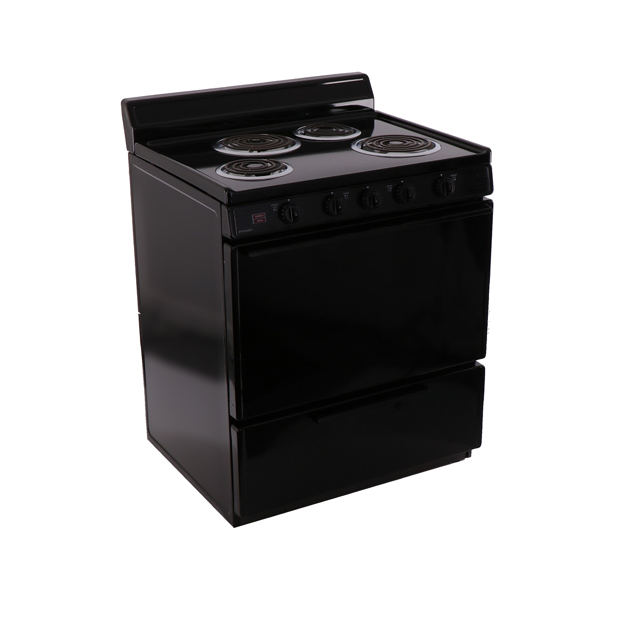 Premier 30-in 4 Burners 3.9-cu ft Freestanding Electric Range (Black ...