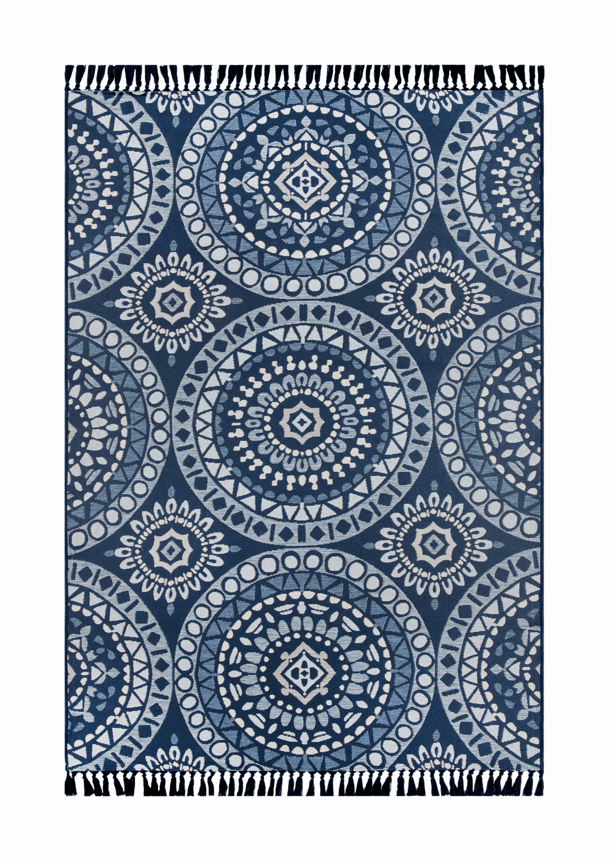 allen + roth 9 x 12 Tonal Grey Indoor/Outdoor Medallion Area Rug in the Rugs  department at