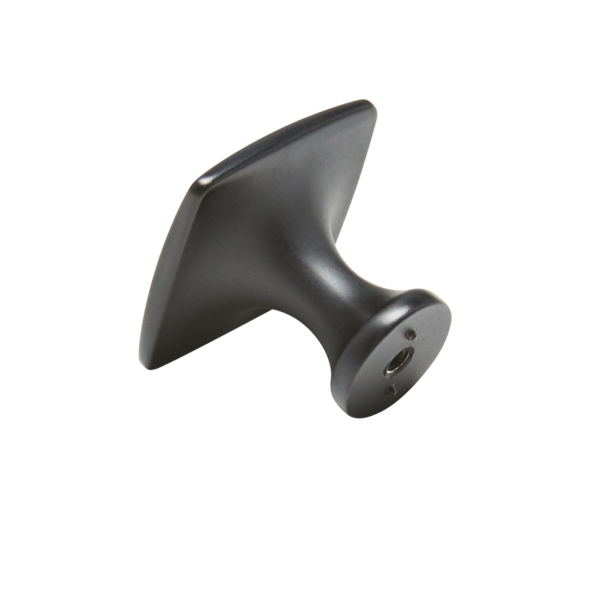 allen + roth 1-3/8-in Matte Black Square Modern Cabinet Knob at 