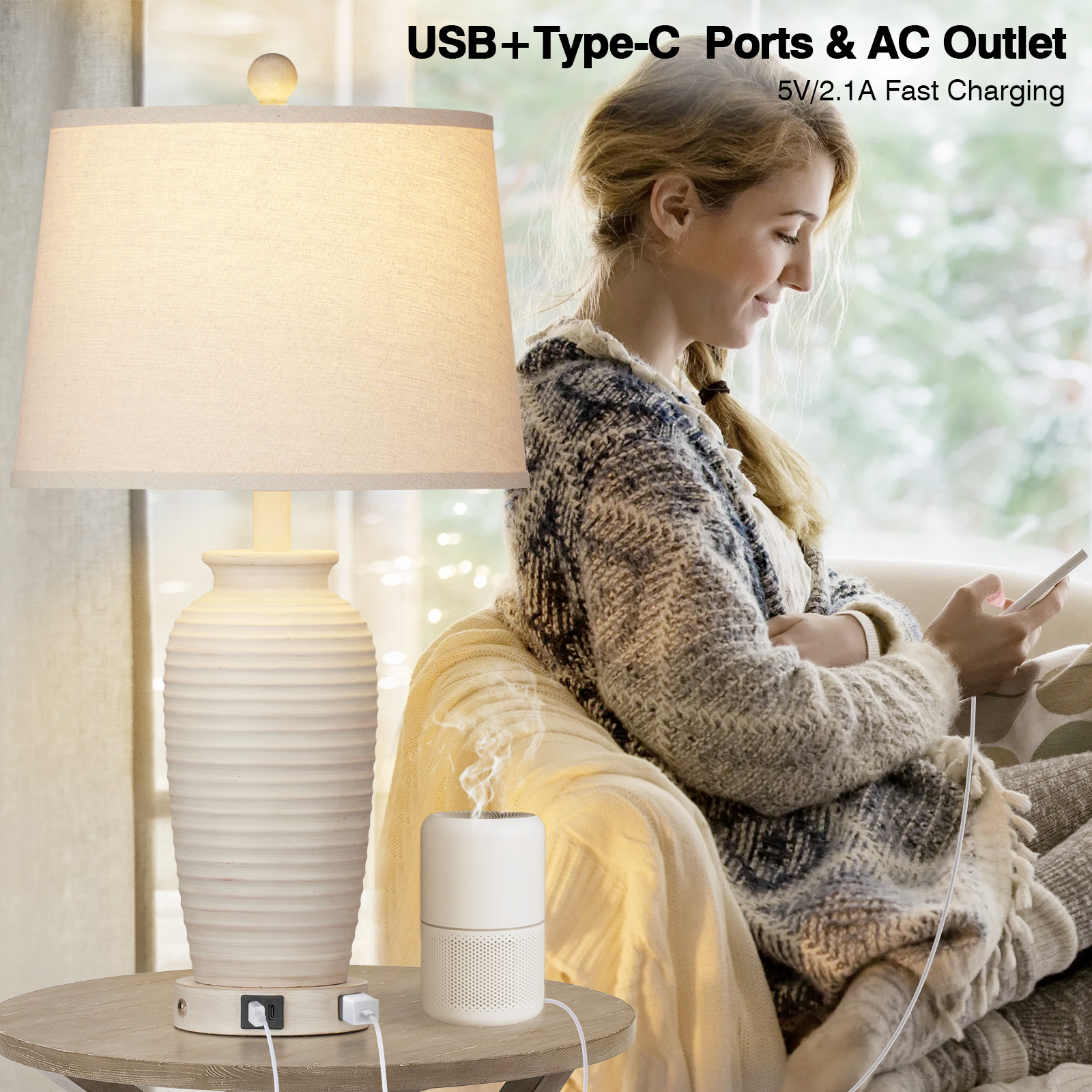 UrFurnishings TD-244 Table-Lamps - View #12