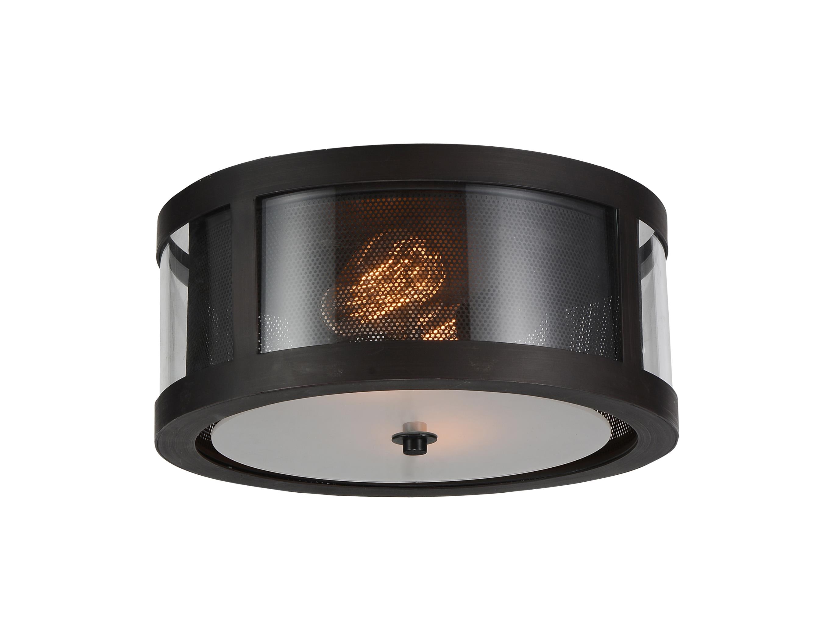 CWI Lighting 9855C14-2-133 Souris 2-Light Reddish Brown Flush Mount Light