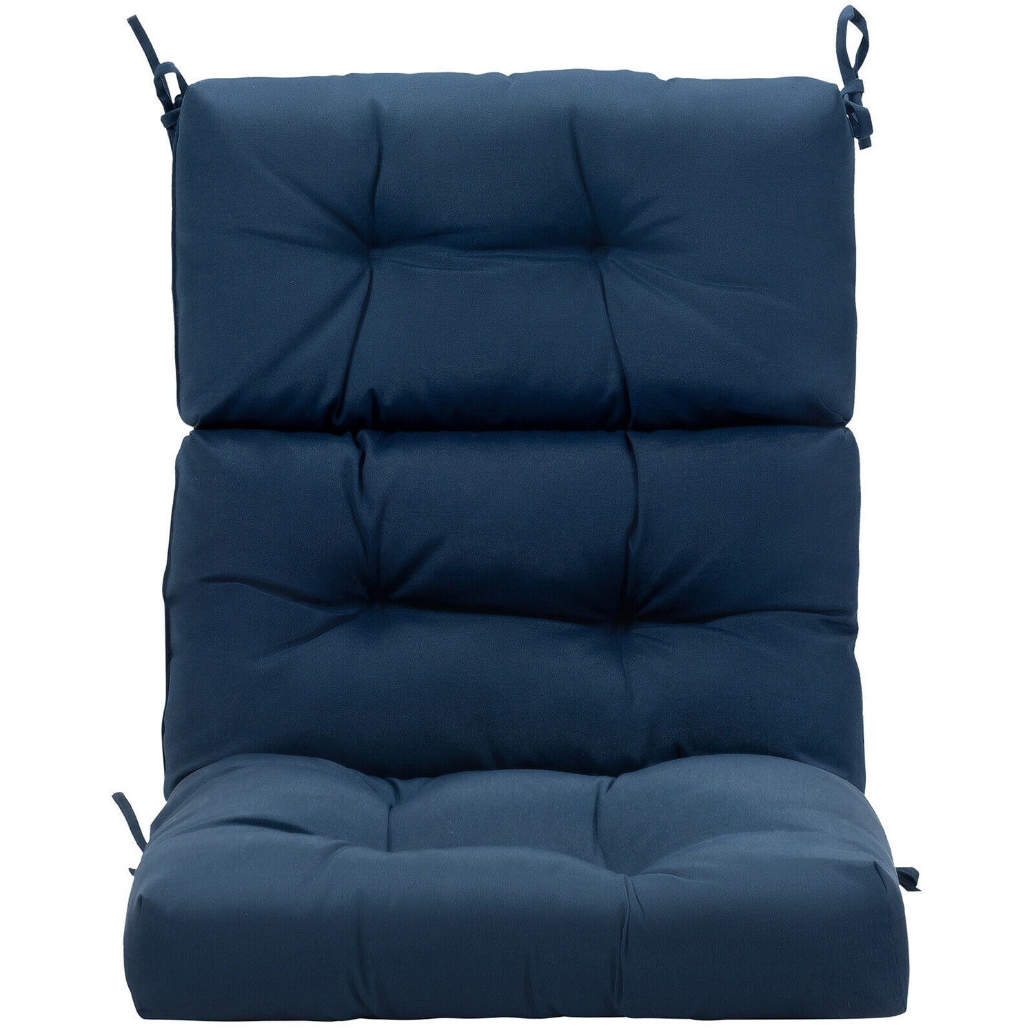 WELLFOR 20-in x 22-in Blue Patio Chair Cushion OUG67216BL at Lowes.com