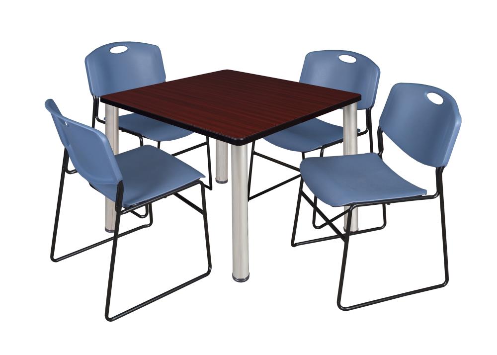 Regency TB3636MHBPCM44BE Breakroom Brown 4-Person Training Table (36-in W x 29-in H)
