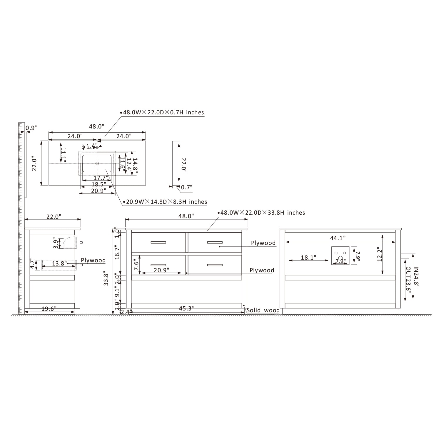 Altair 532048-WH-CA-NM Bath-Vanity-Combo - View #10