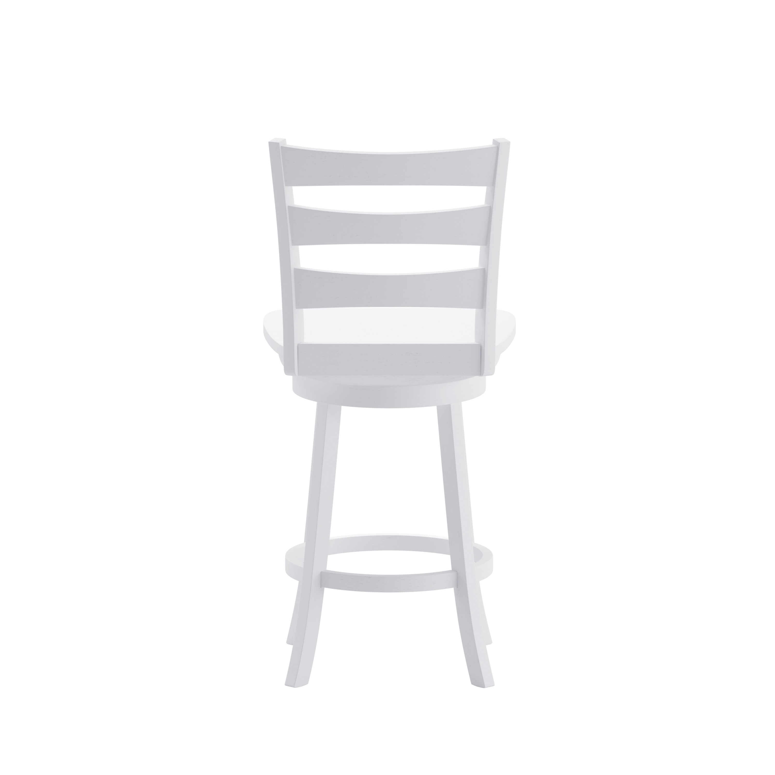 Antique White Wash Wooden Swivel Counter Height Barstool