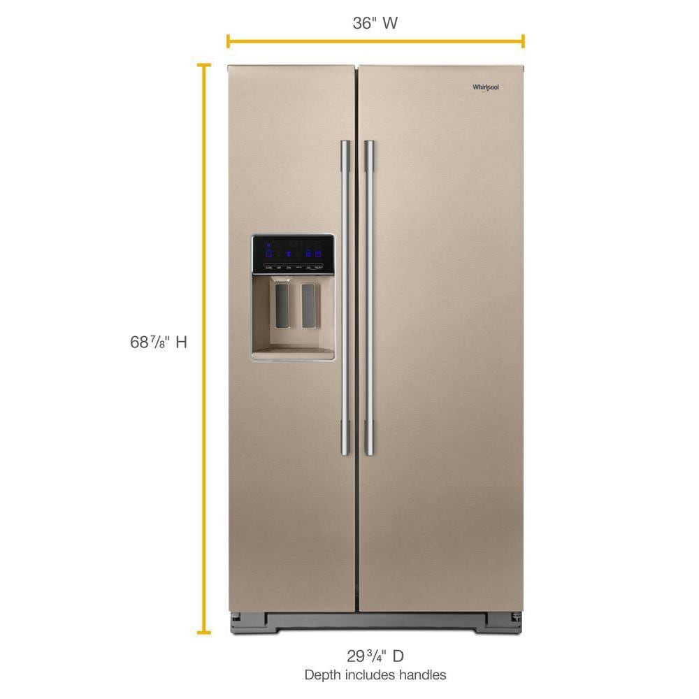 GE 21.8-cu ft Counter-depth Side-by-Side Refrigerator with Ice Maker (Slate)