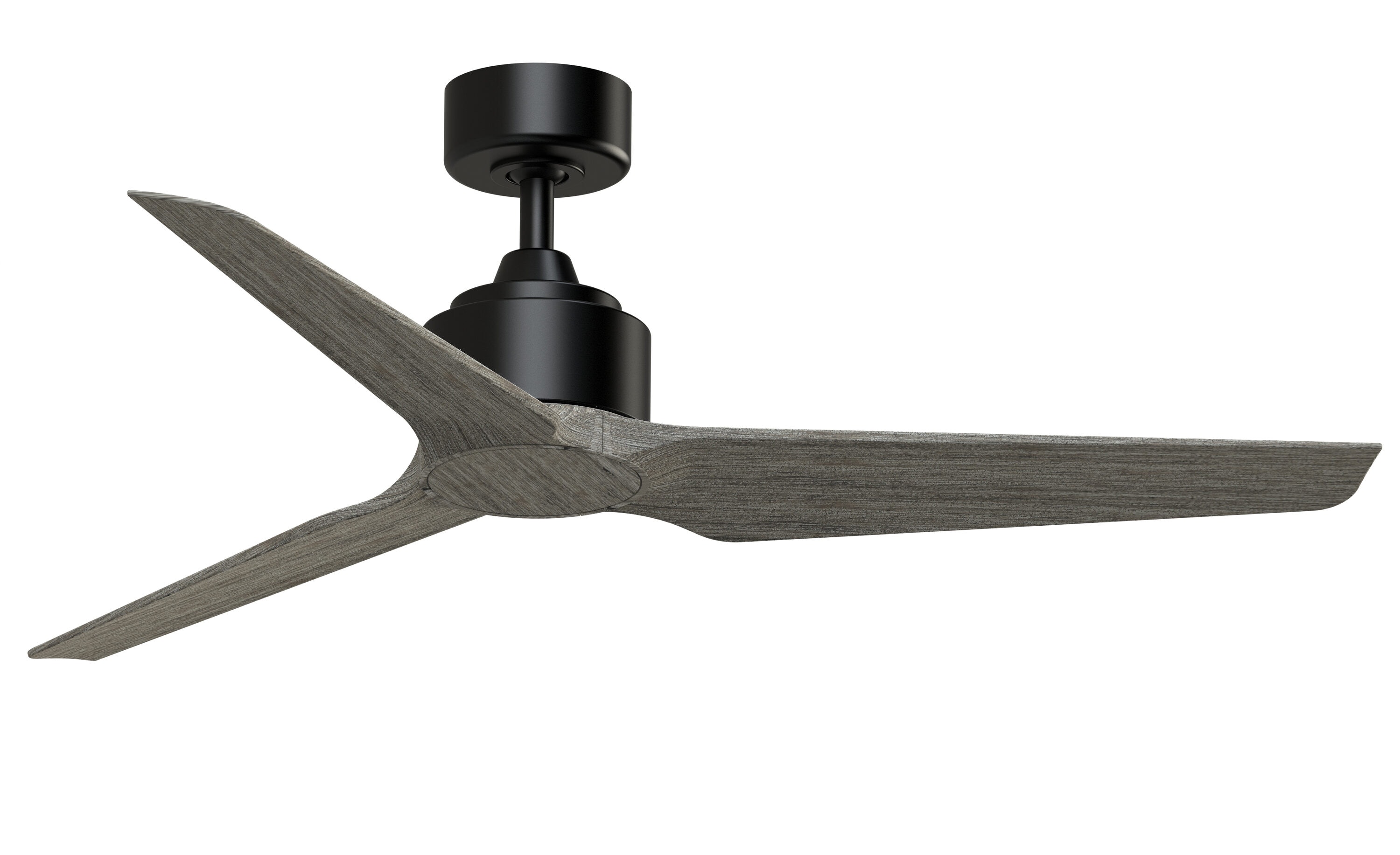 Fanimation FPD8514BLW-52WEW TriAire Custom 52-in Outdoor Smart Black with Weathered Wood Blades Propeller Ceiling Fan Light Kit Compatible - Remote Included ( 3 -Blade )