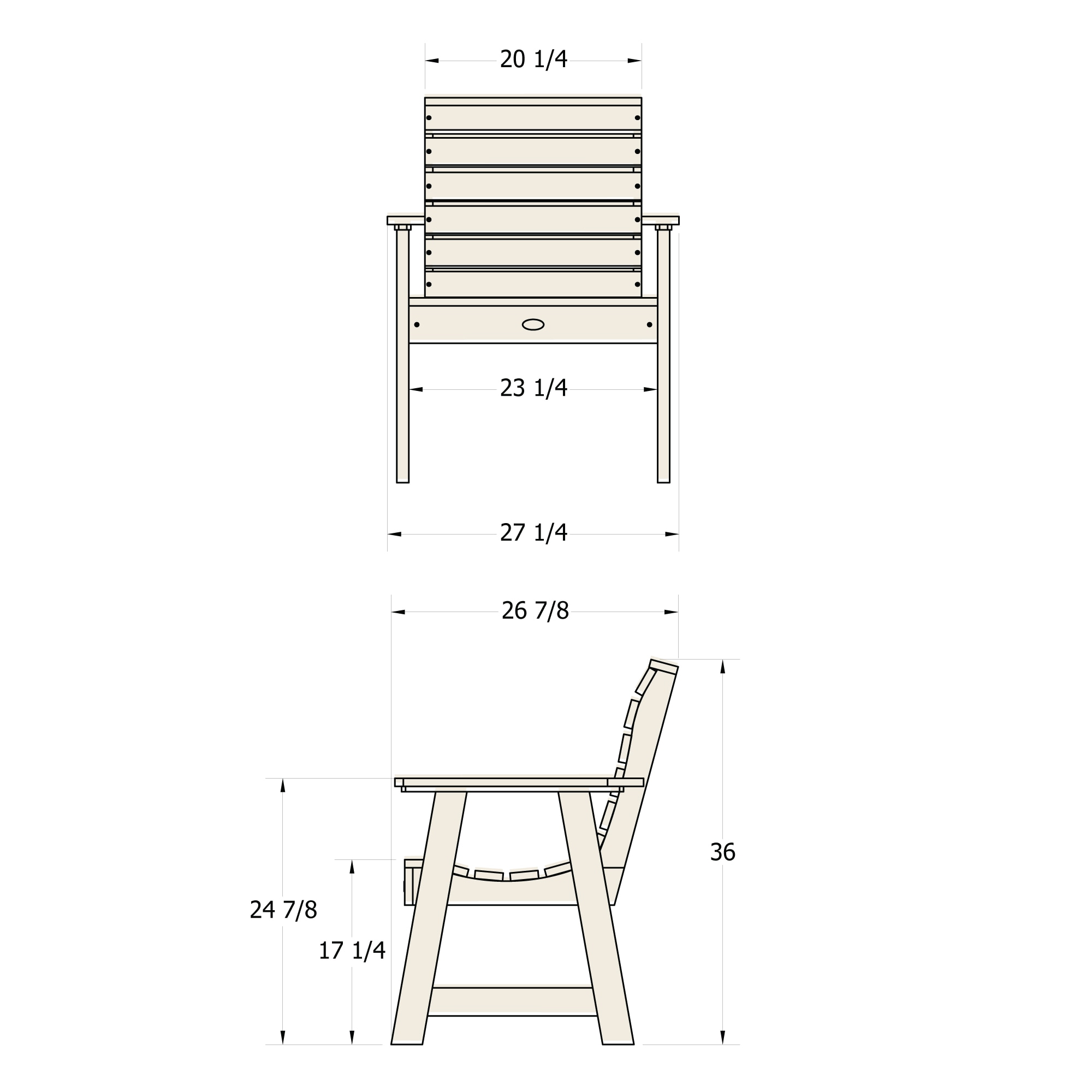 highwood BV-CHGR1-SYE Patio-Chairs - View #3