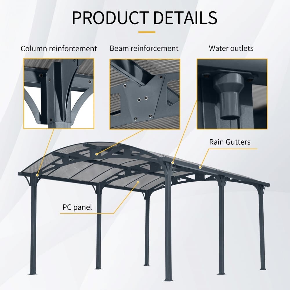 Coolbibila FRI-CARPORT-BLACK-12 Carport-Covers - View #5