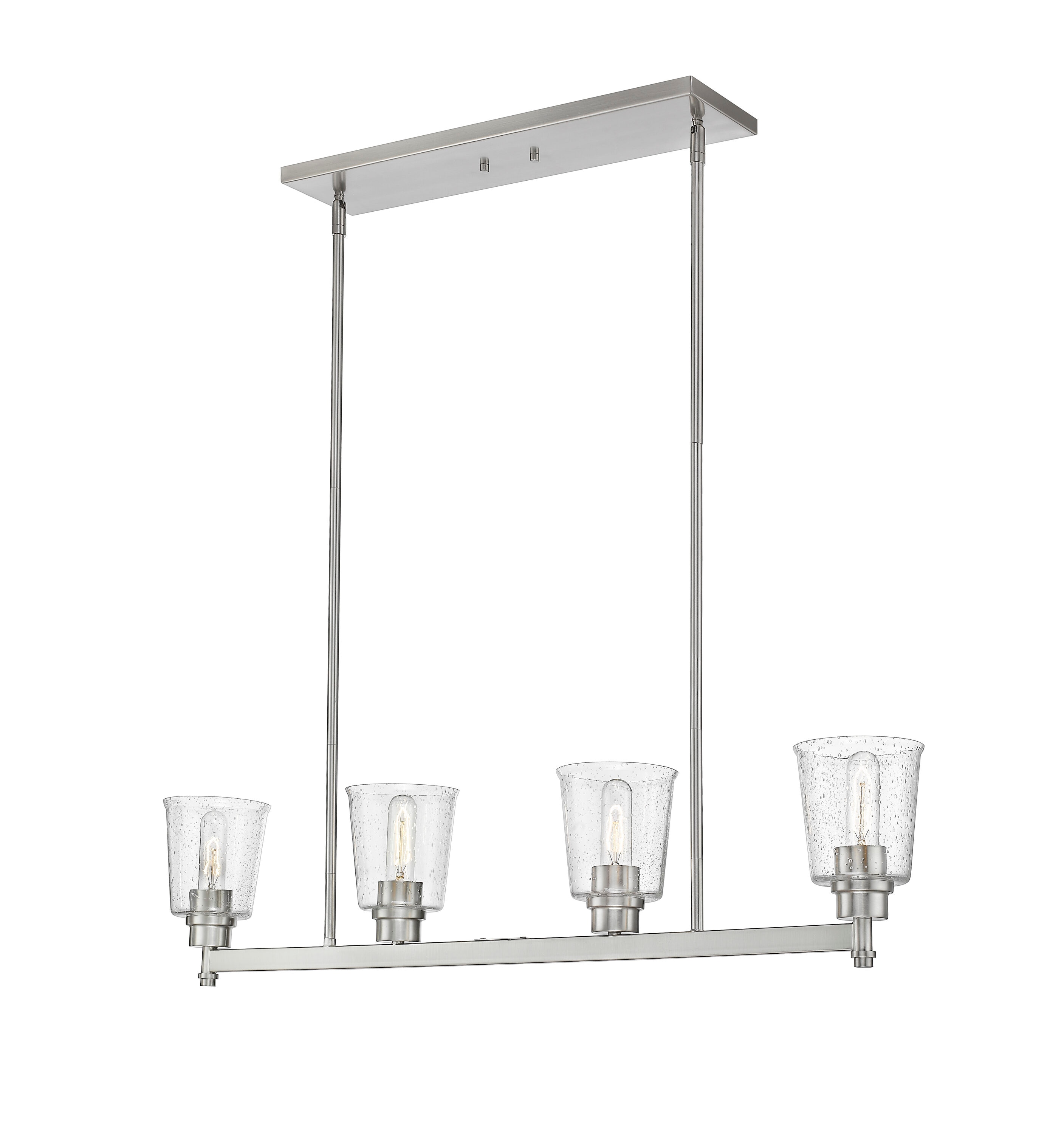 Z-Lite 464-4L-BN Bohin Brushed Nickel Incandescent Medium base (E-26) Pool Table Lighting