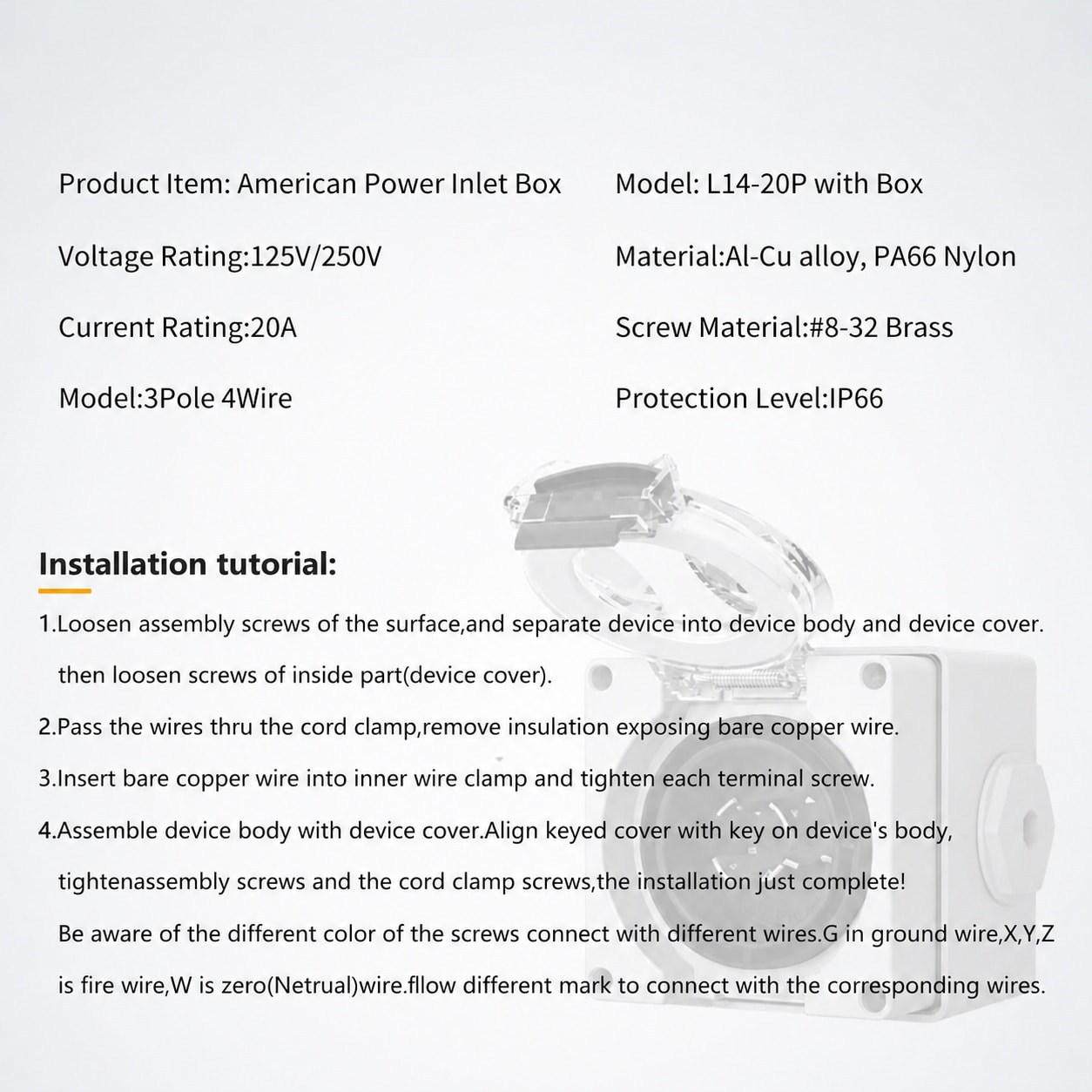 Etokfoks LETI1FR5X Generator-Power-Inlet-Boxes - View #2
