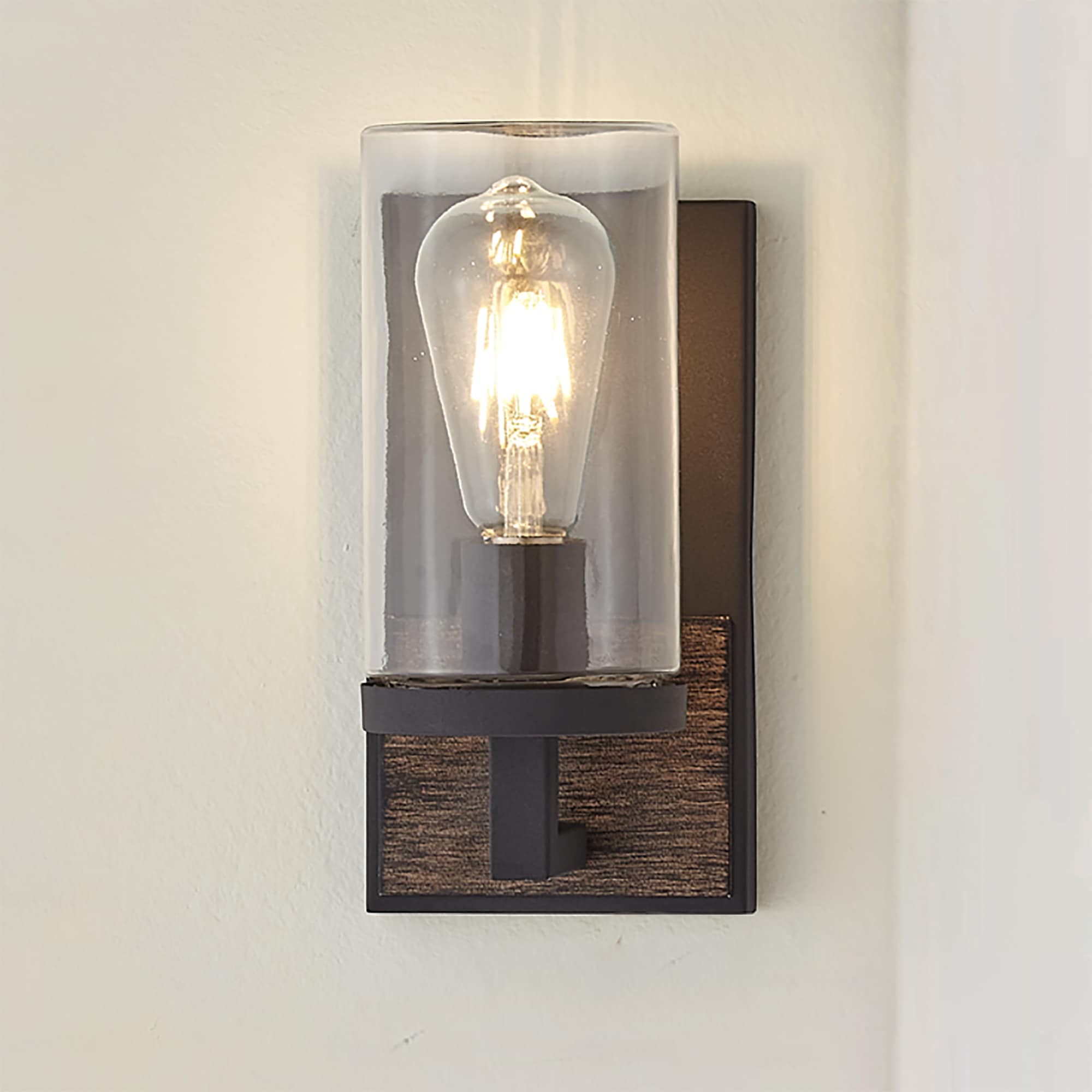 ACROMA 37OD01DRAZCL Dax 1 -Light 9.8-in H Distressed Brown Hardwired Outdoor Wall Light