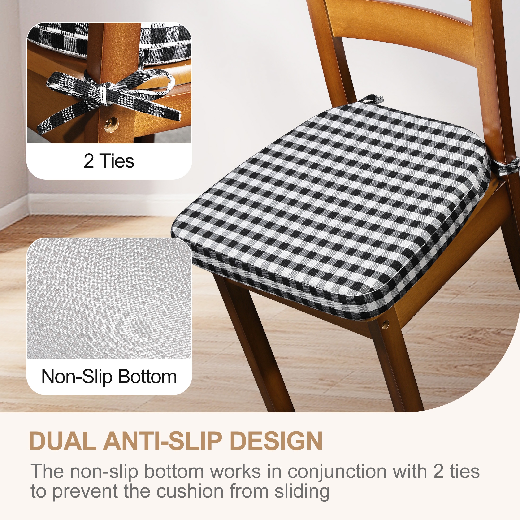 AAAAAcessories LS-DCCLH-XGHBAI-4P Indoor-Chair-Cushions - View #4